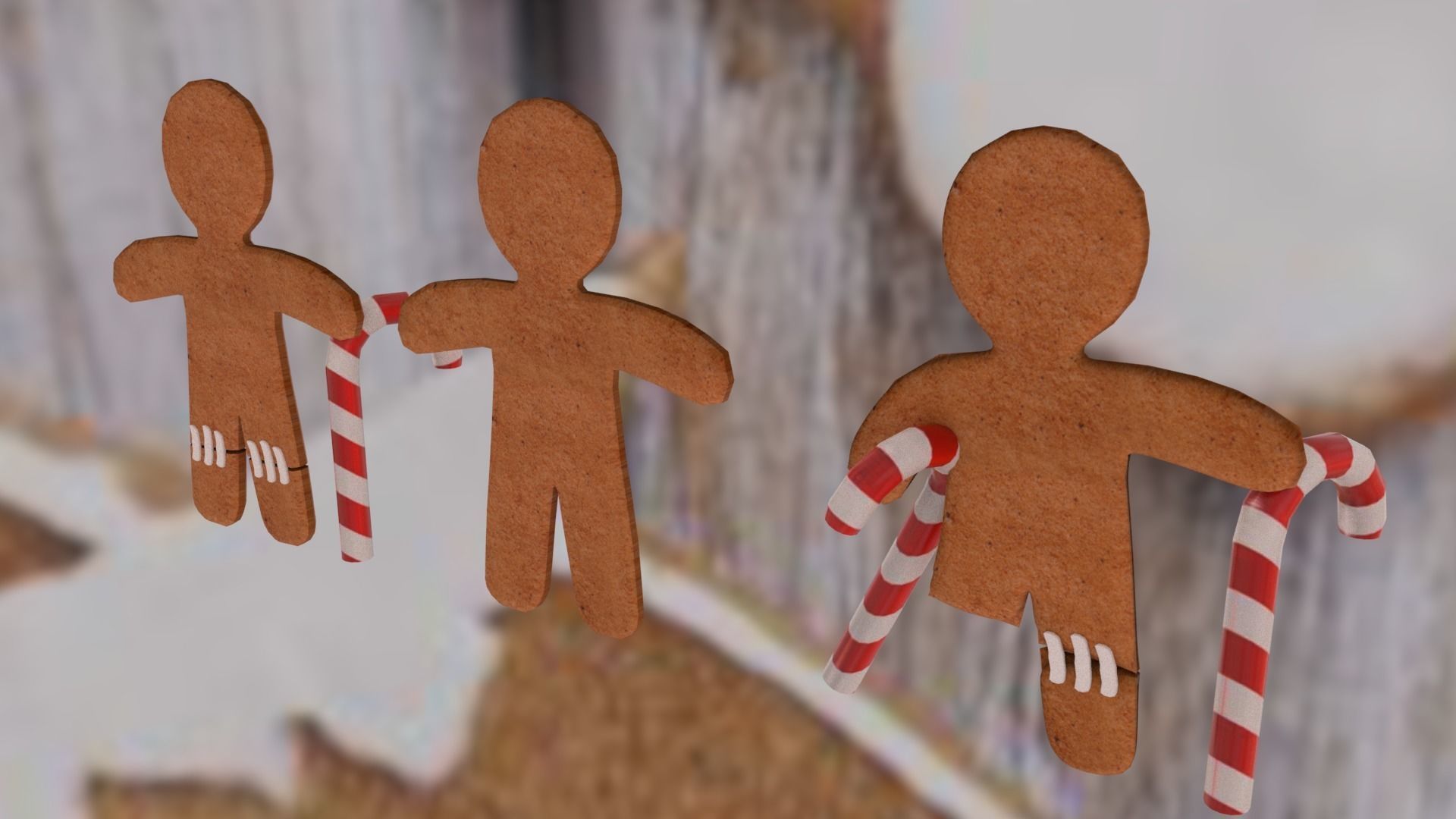 Christmas Gingerbread Man pack 3D print model_24