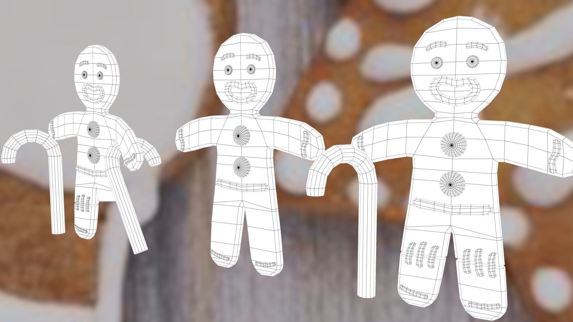 Christmas Gingerbread Man pack 3D print model_76