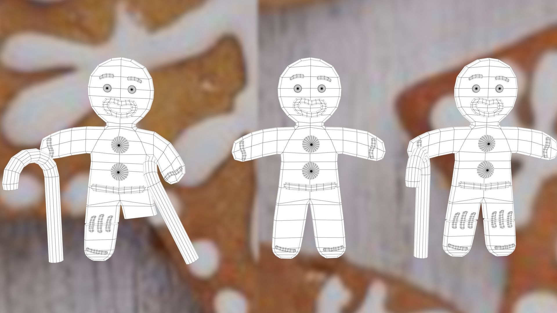 Christmas Gingerbread Man pack 3D print model_53