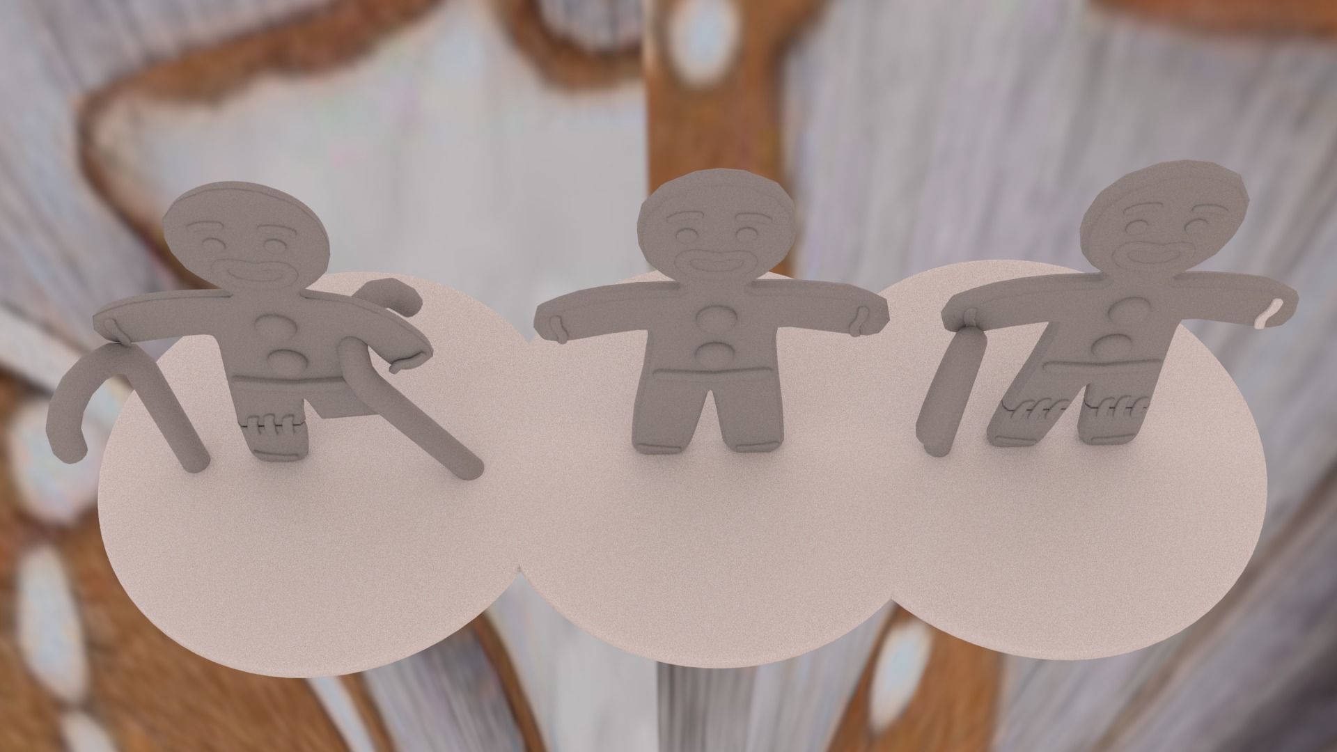 Christmas Gingerbread Man pack 3D print model_42