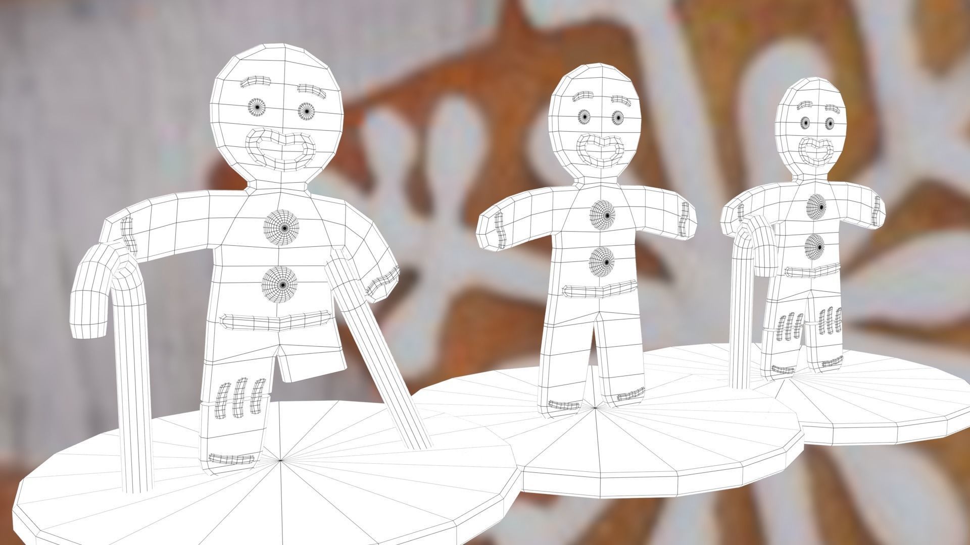 Christmas Gingerbread Man pack 3D print model_69