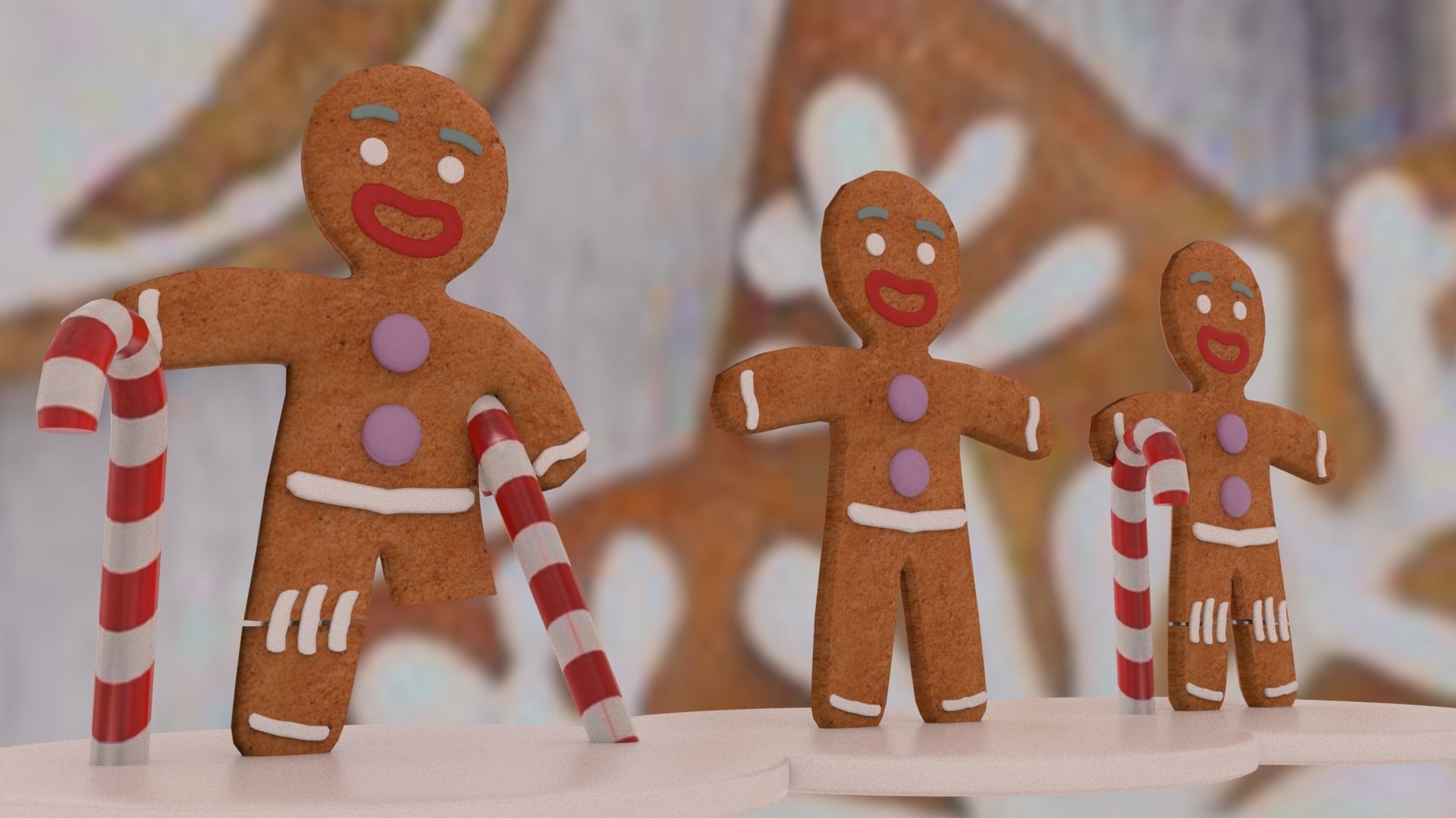 Christmas Gingerbread Man pack 3D print model_20