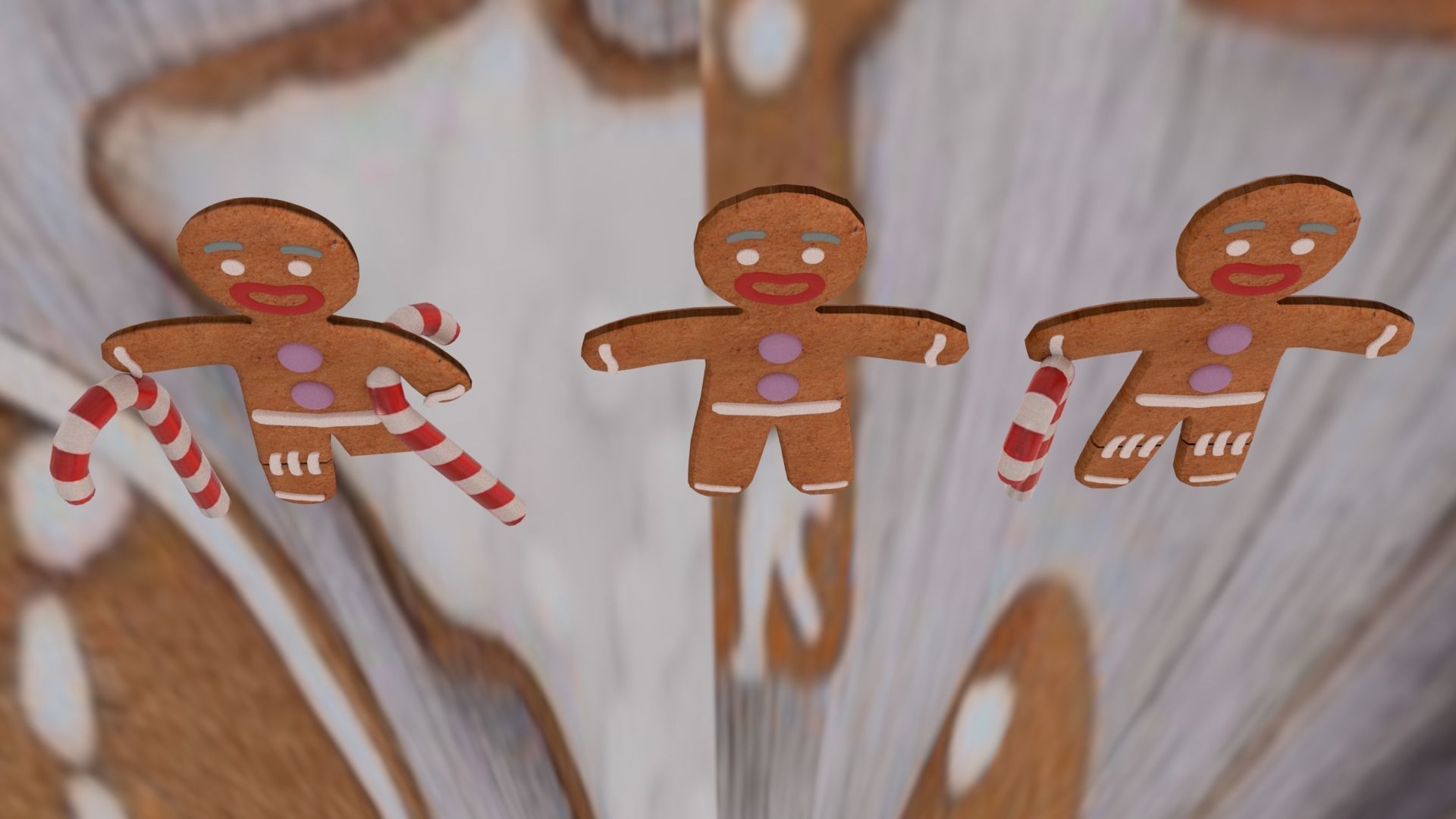 Christmas Gingerbread Man pack 3D print model_15
