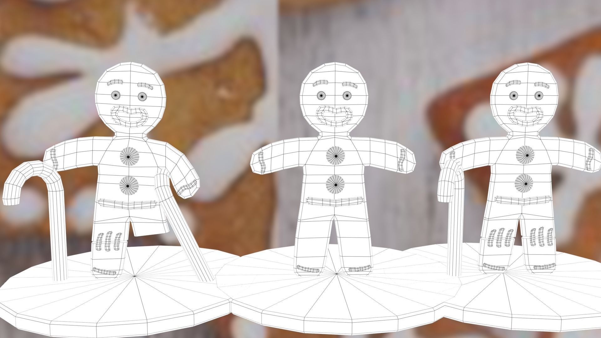 Christmas Gingerbread Man pack 3D print model_55