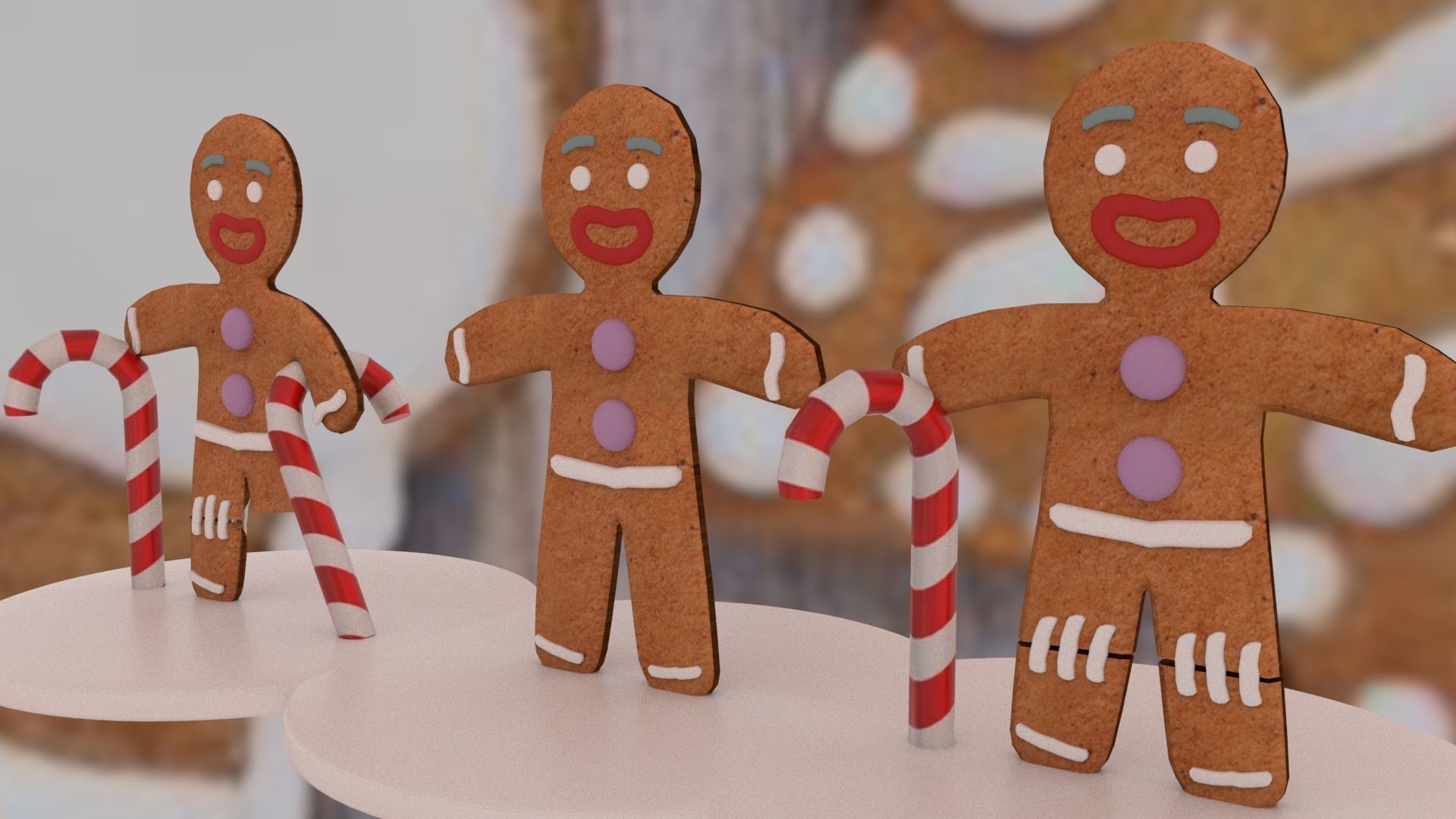 Christmas Gingerbread Man pack 3D print model_16