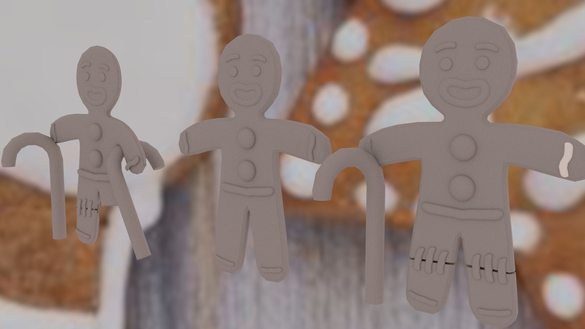 Christmas Gingerbread Man pack 3D print model_40