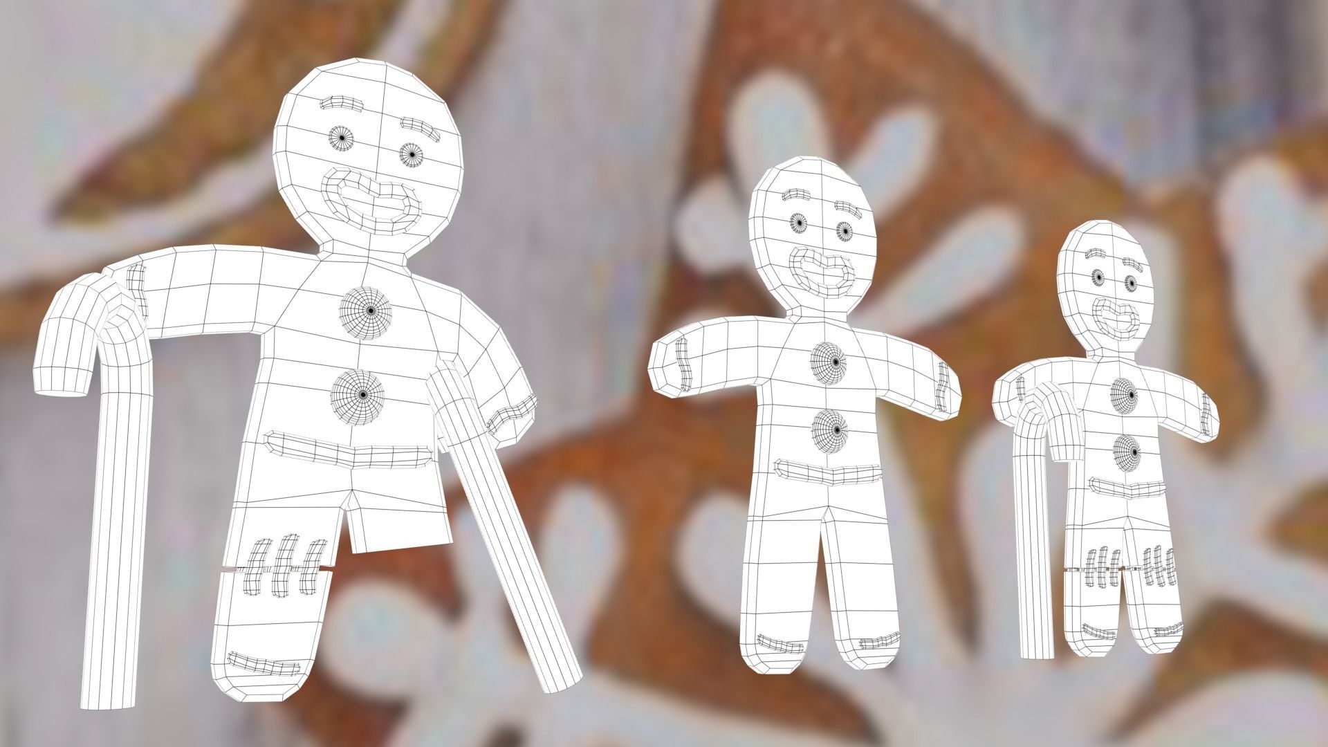 Christmas Gingerbread Man pack 3D print model_78