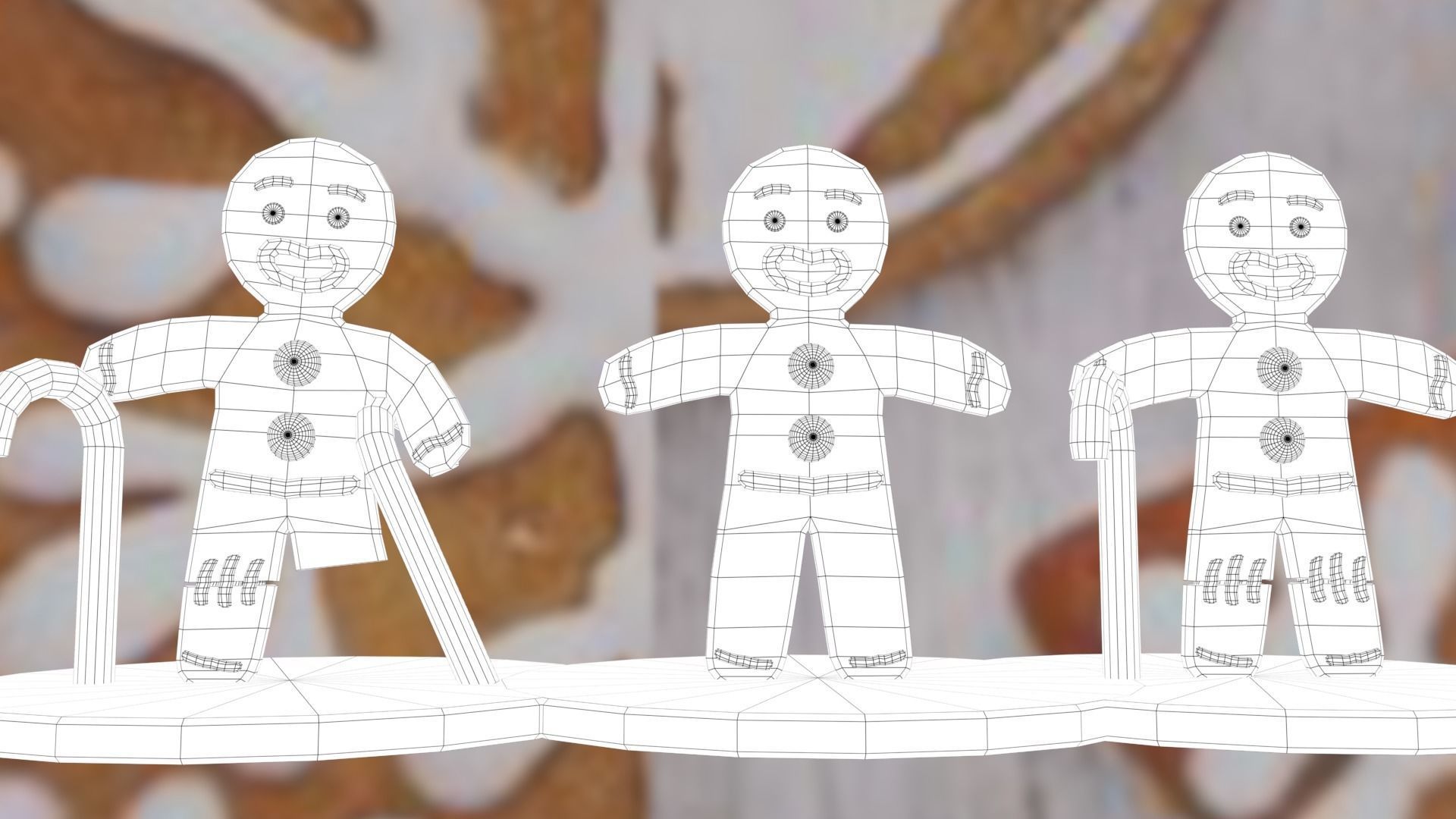 Christmas Gingerbread Man pack 3D print model_73