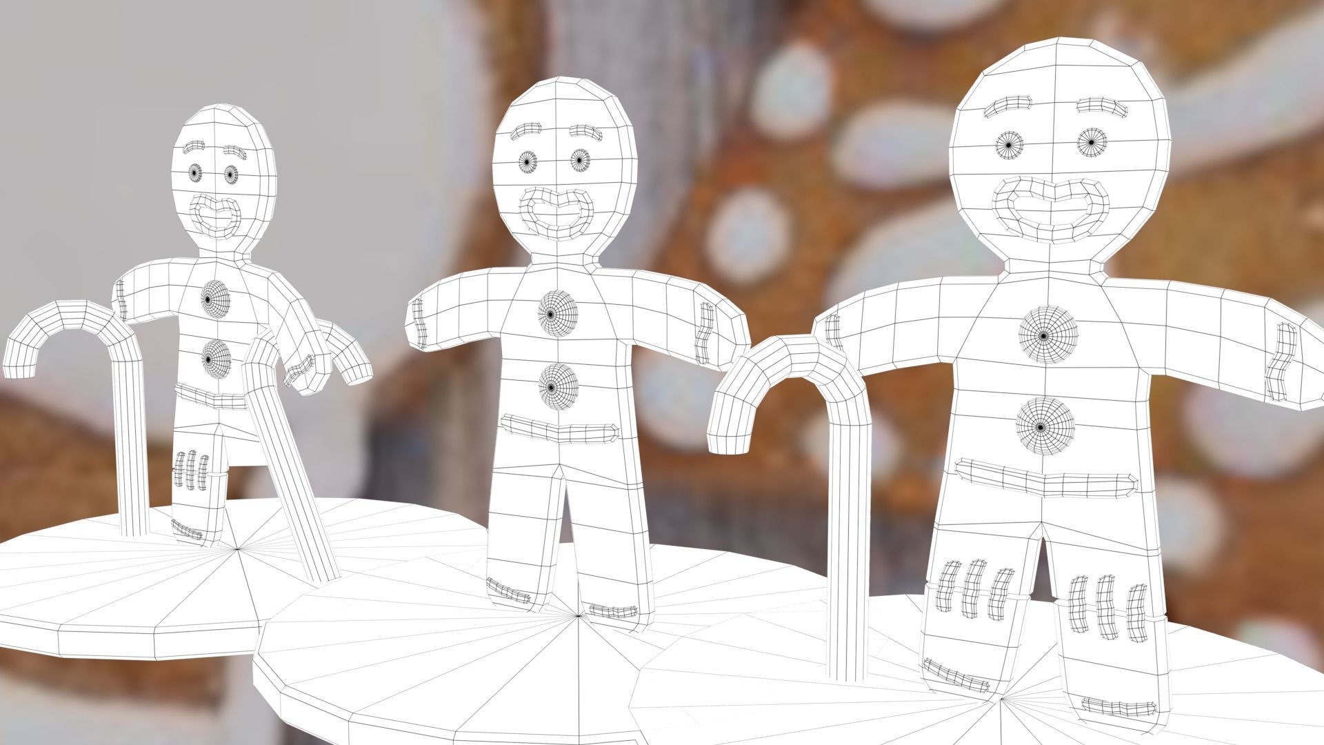 Christmas Gingerbread Man pack 3D print model_75