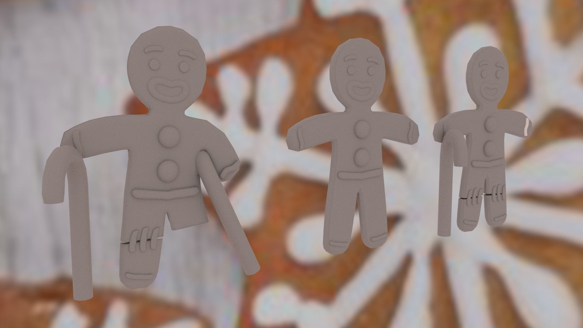 Christmas Gingerbread Man pack 3D print model_41