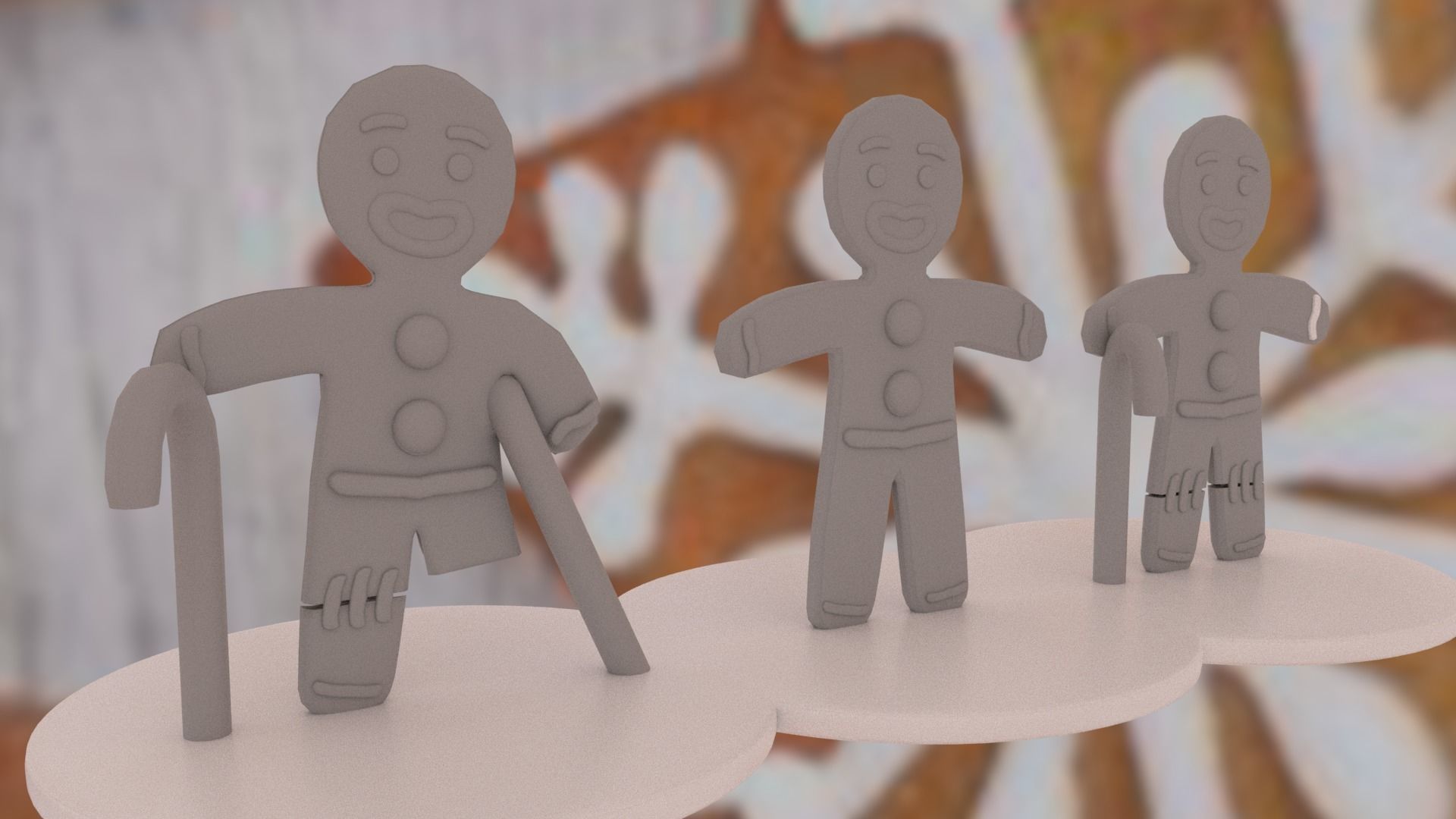 Christmas Gingerbread Man pack 3D print model_35