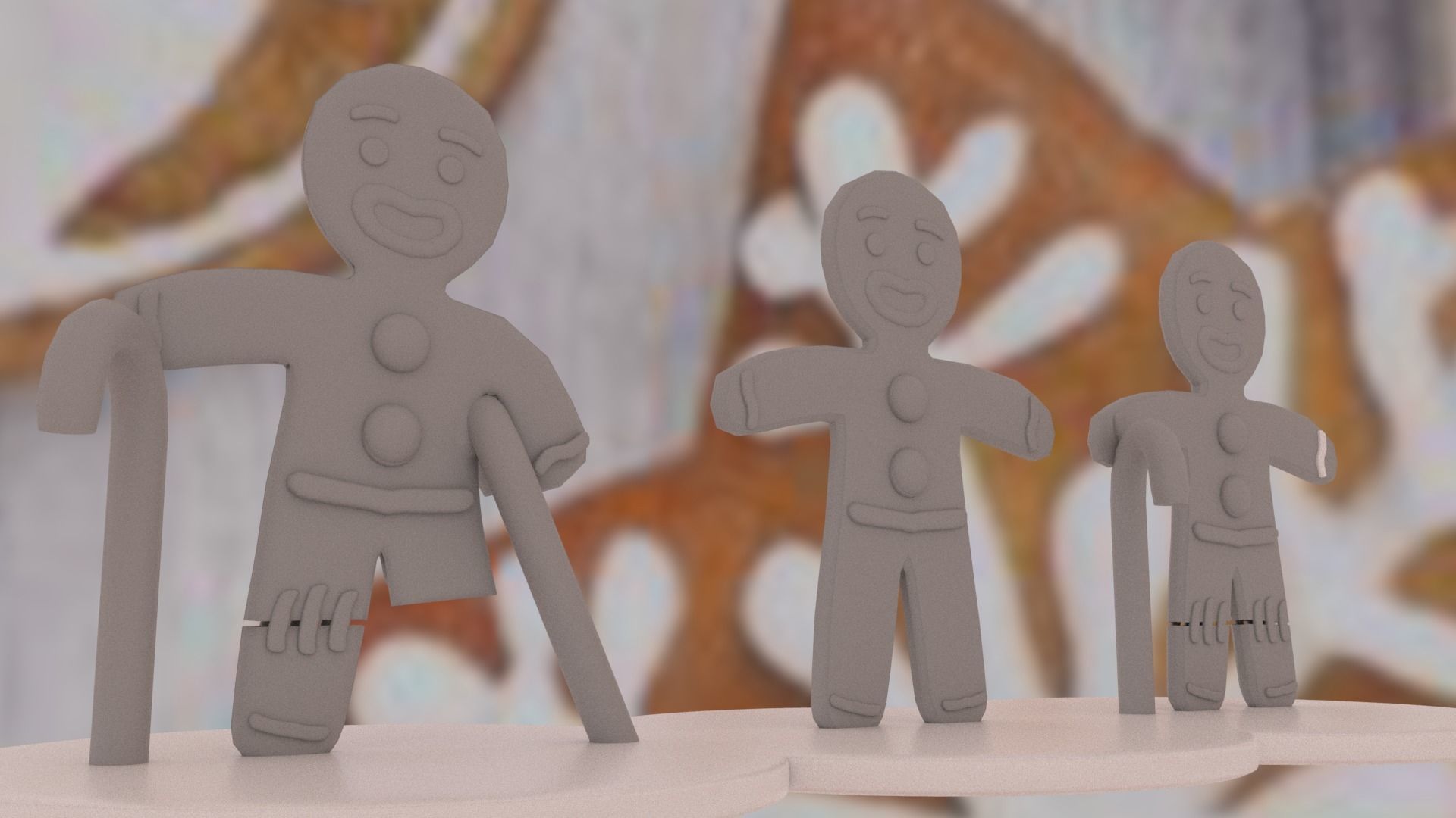 Christmas Gingerbread Man pack 3D print model_38