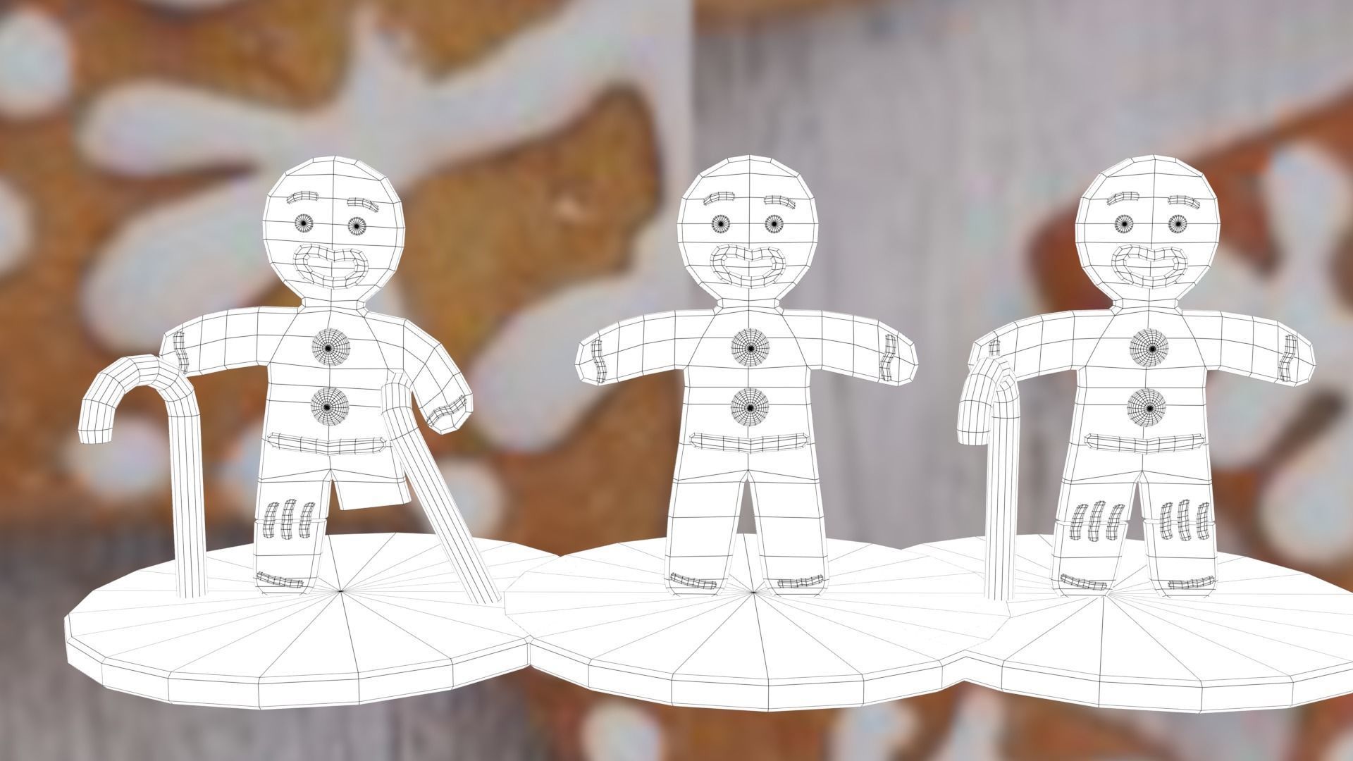 Christmas Gingerbread Man pack 3D print model_54
