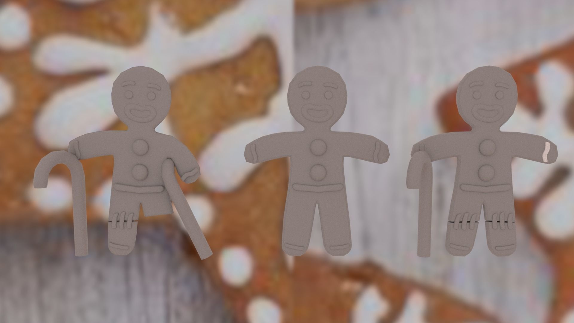 Christmas Gingerbread Man pack 3D print model_28