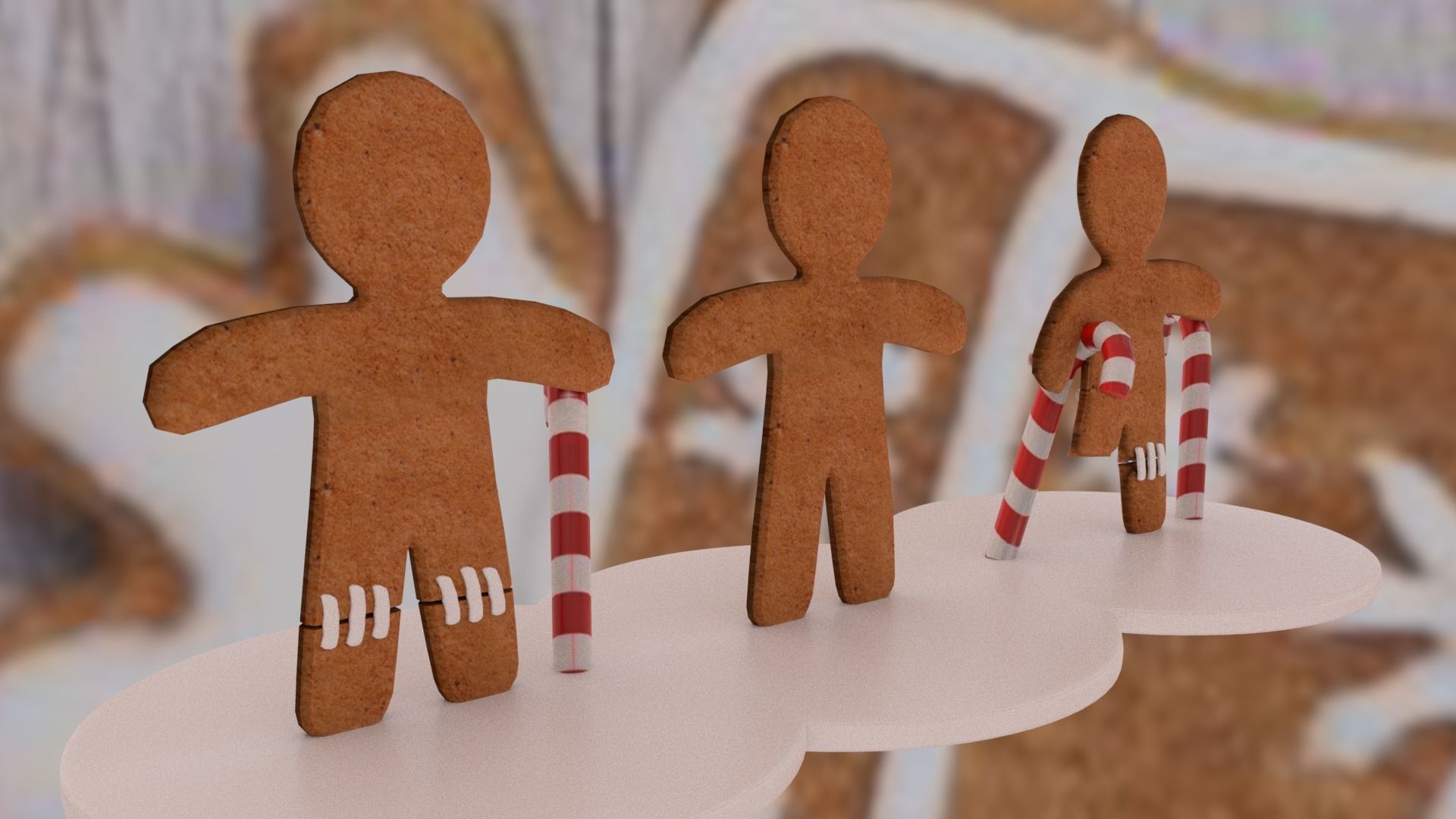 Christmas Gingerbread Man pack 3D print model_7