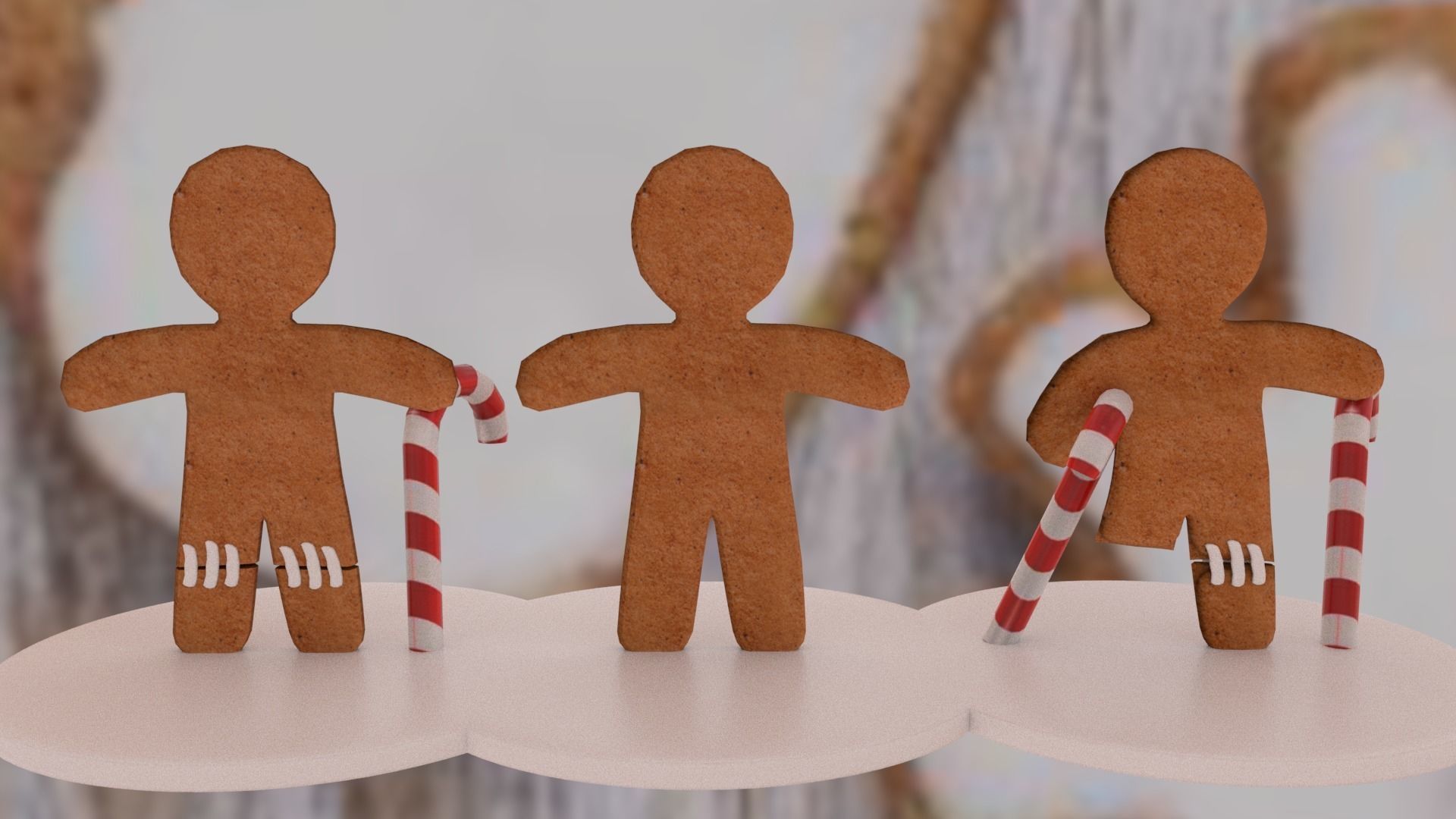 Christmas Gingerbread Man pack 3D print model_8
