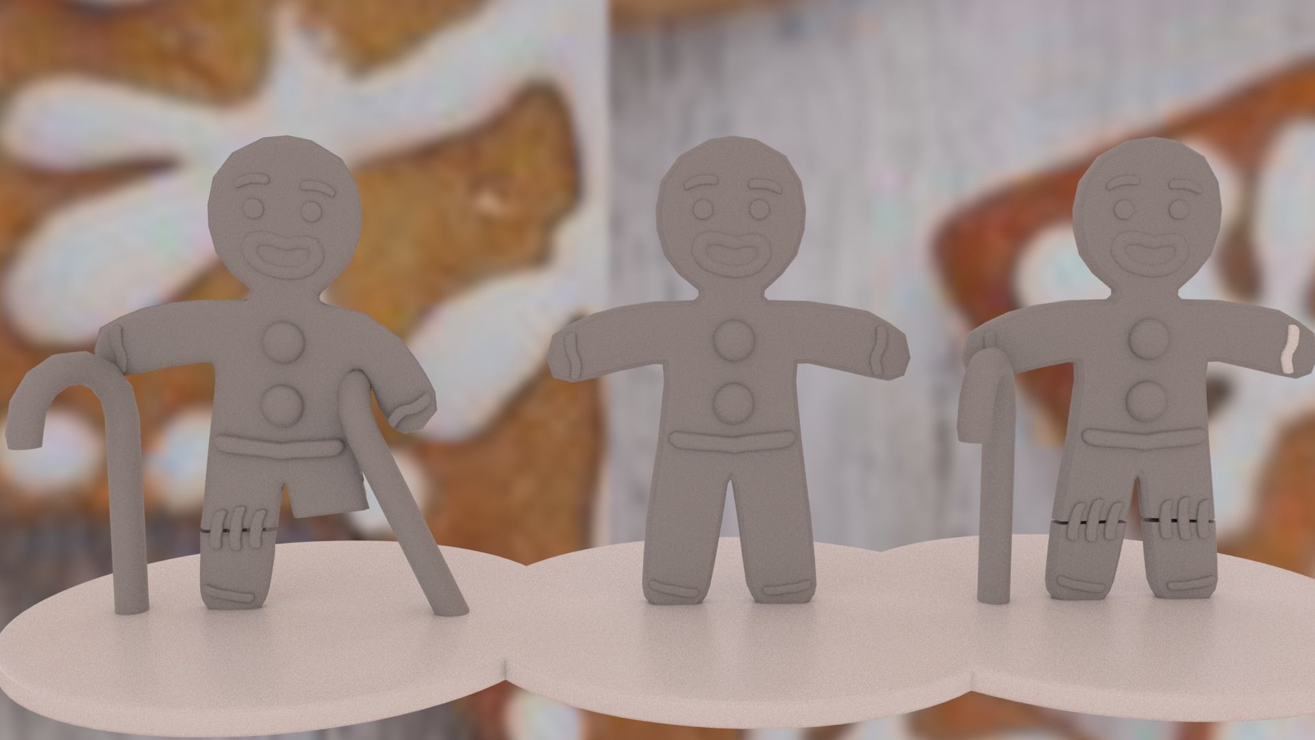 Christmas Gingerbread Man pack 3D print model_29