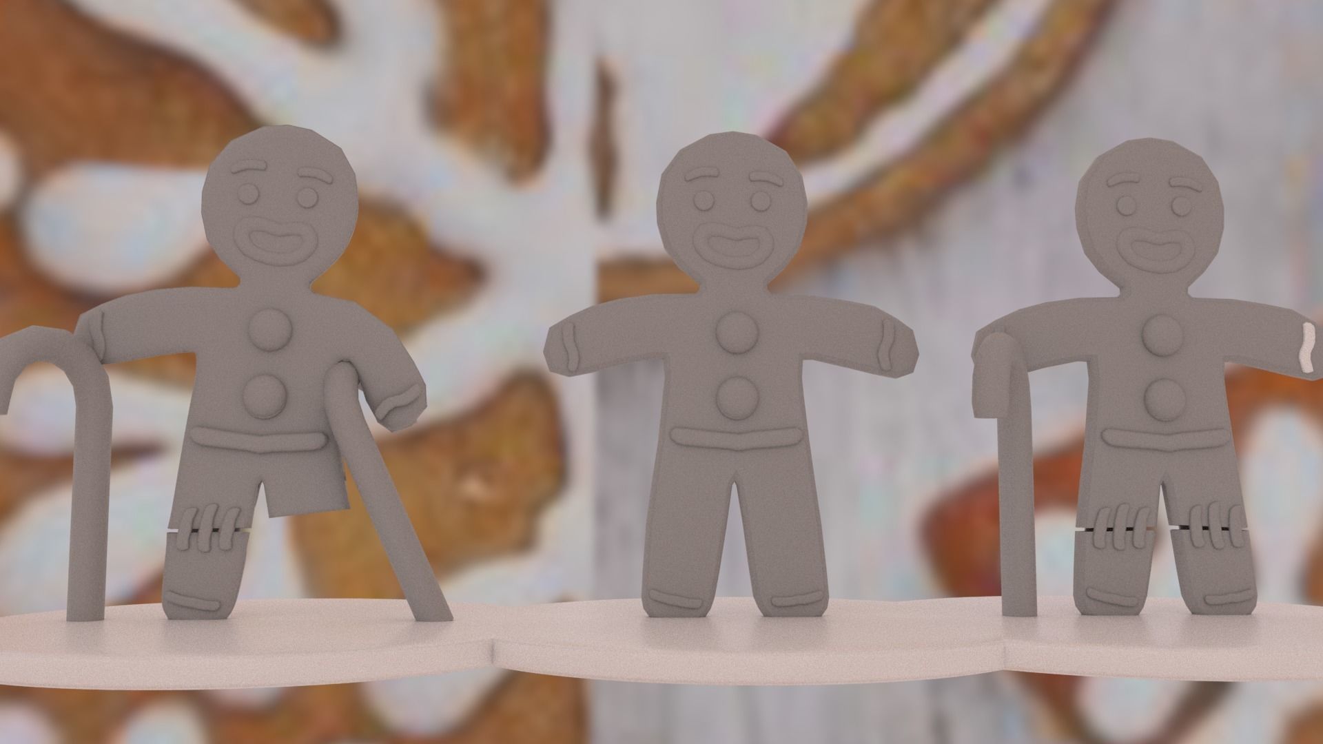 Christmas Gingerbread Man pack 3D print model_44