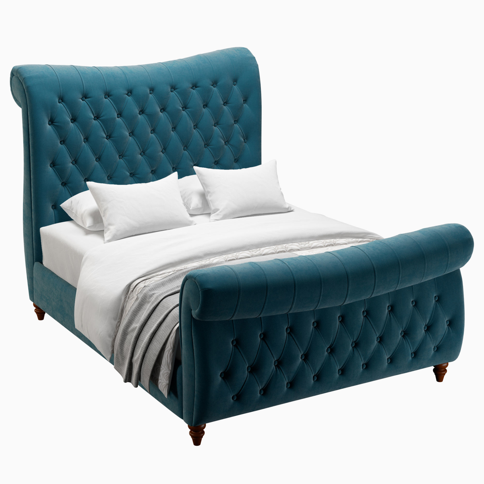 Elizabeth Chesterfield Bed by BespokeBedsCo 3D model_2