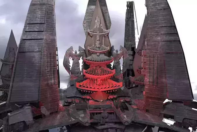Cyberpunk Chancellor Emperor Towers  3D model