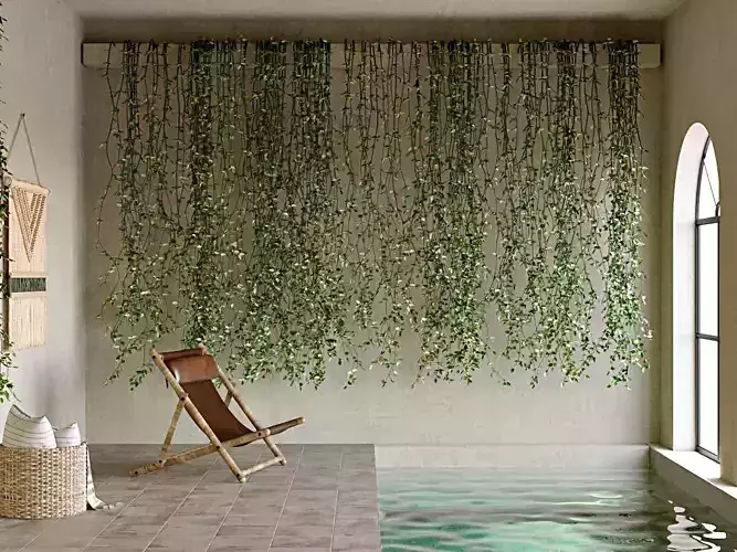 Pool with IVY on the Wall