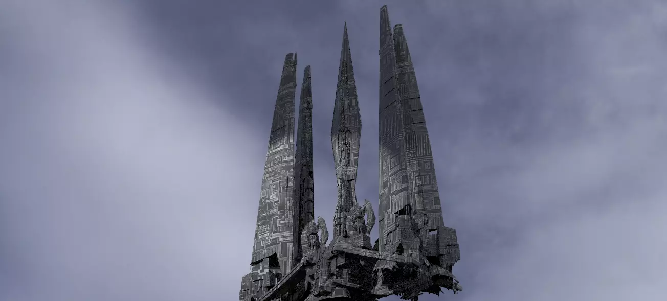 Cyberpunk Emperor Towers 2 designs 3D model