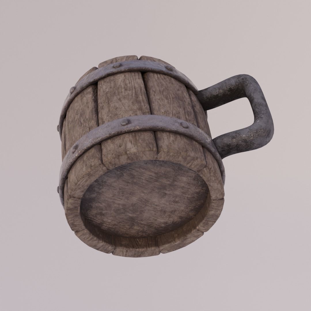 Medieval Mug 3D model_2