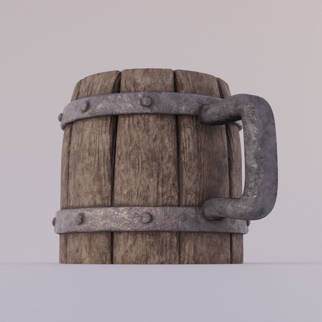 Medieval Mug 3D model_3