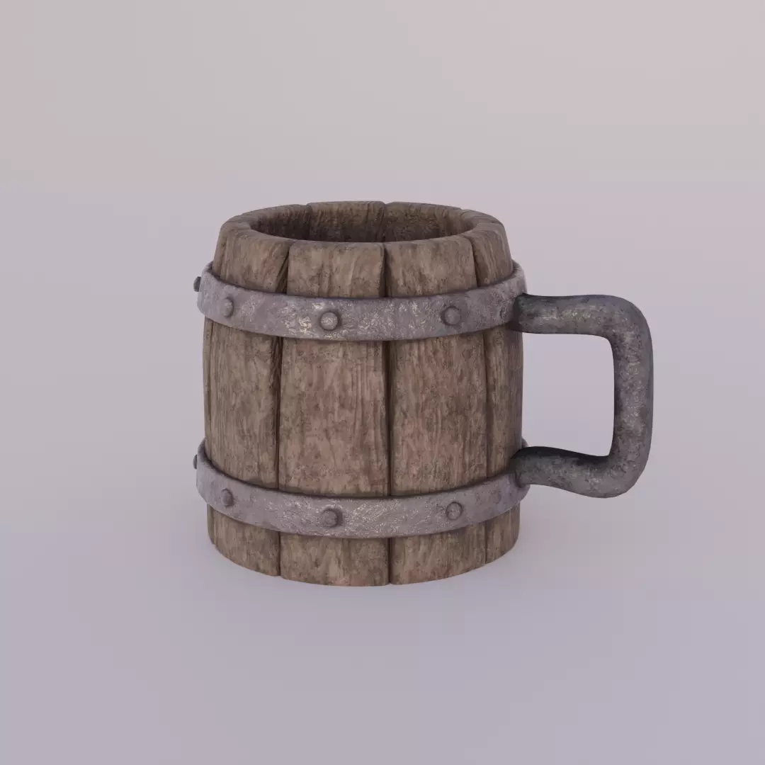 Medieval Mug 3D model_0