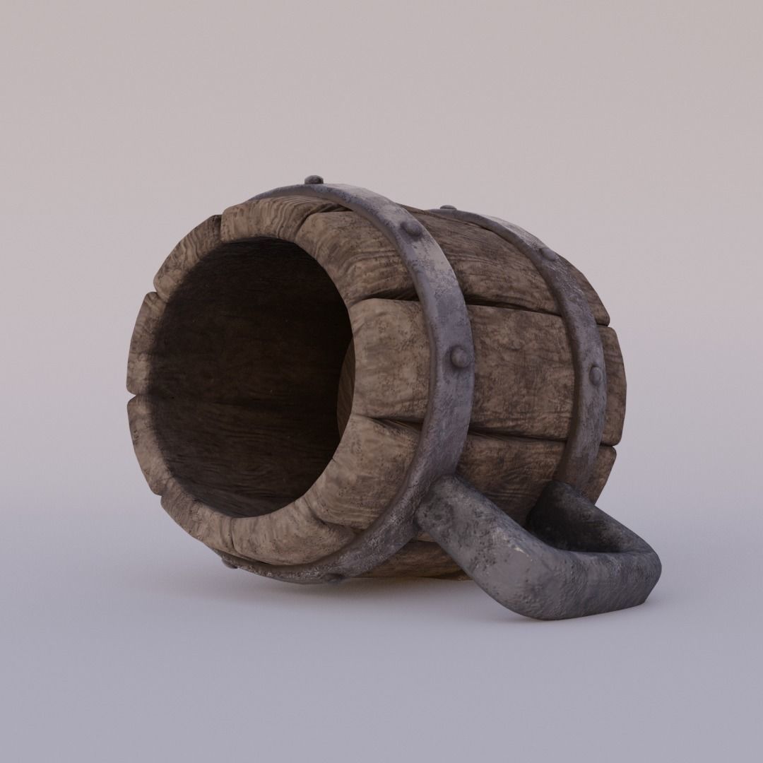 Medieval Mug 3D model_6