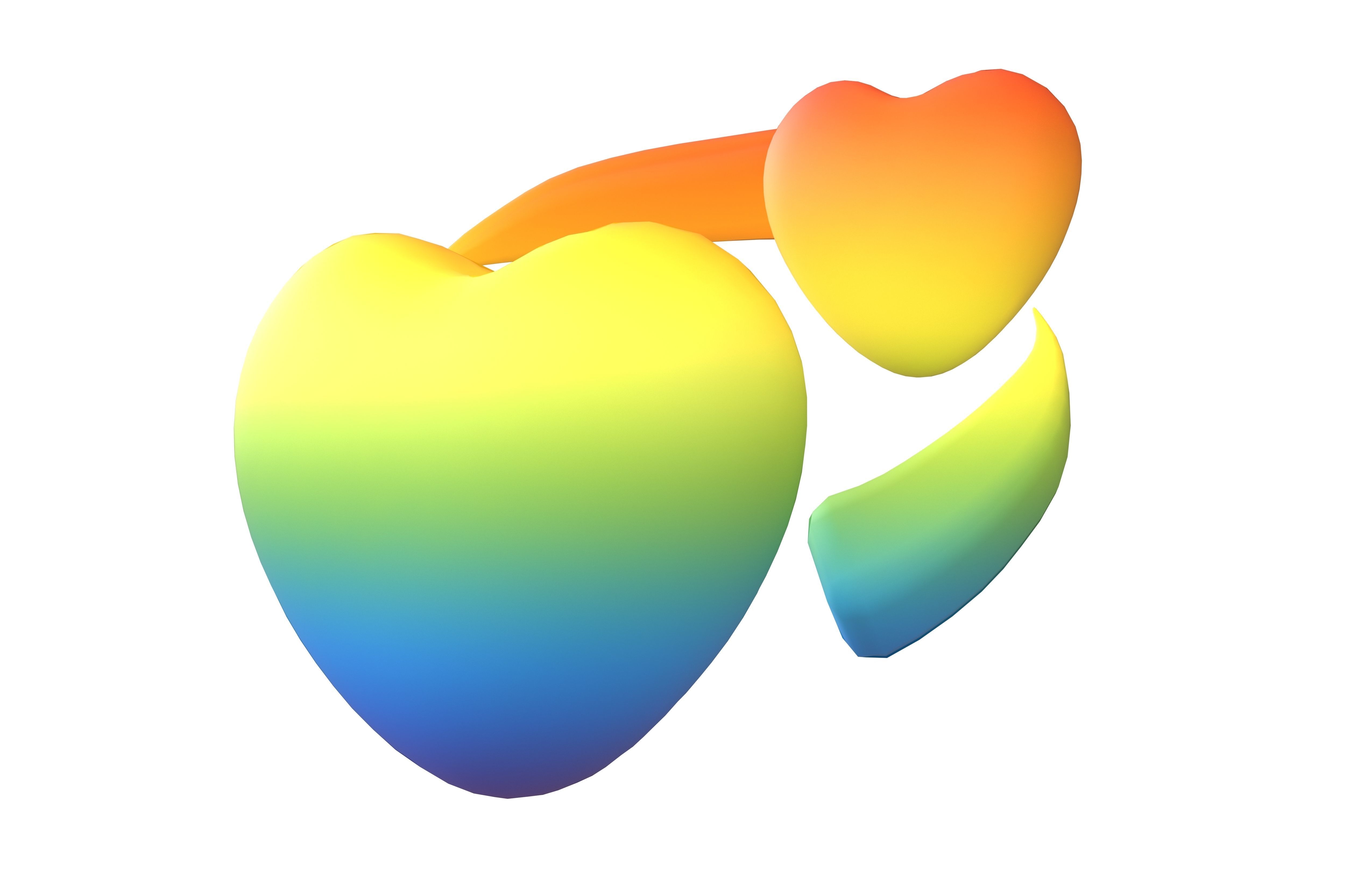 Revolving Hearts v1 014 Low-poly 3D model_3