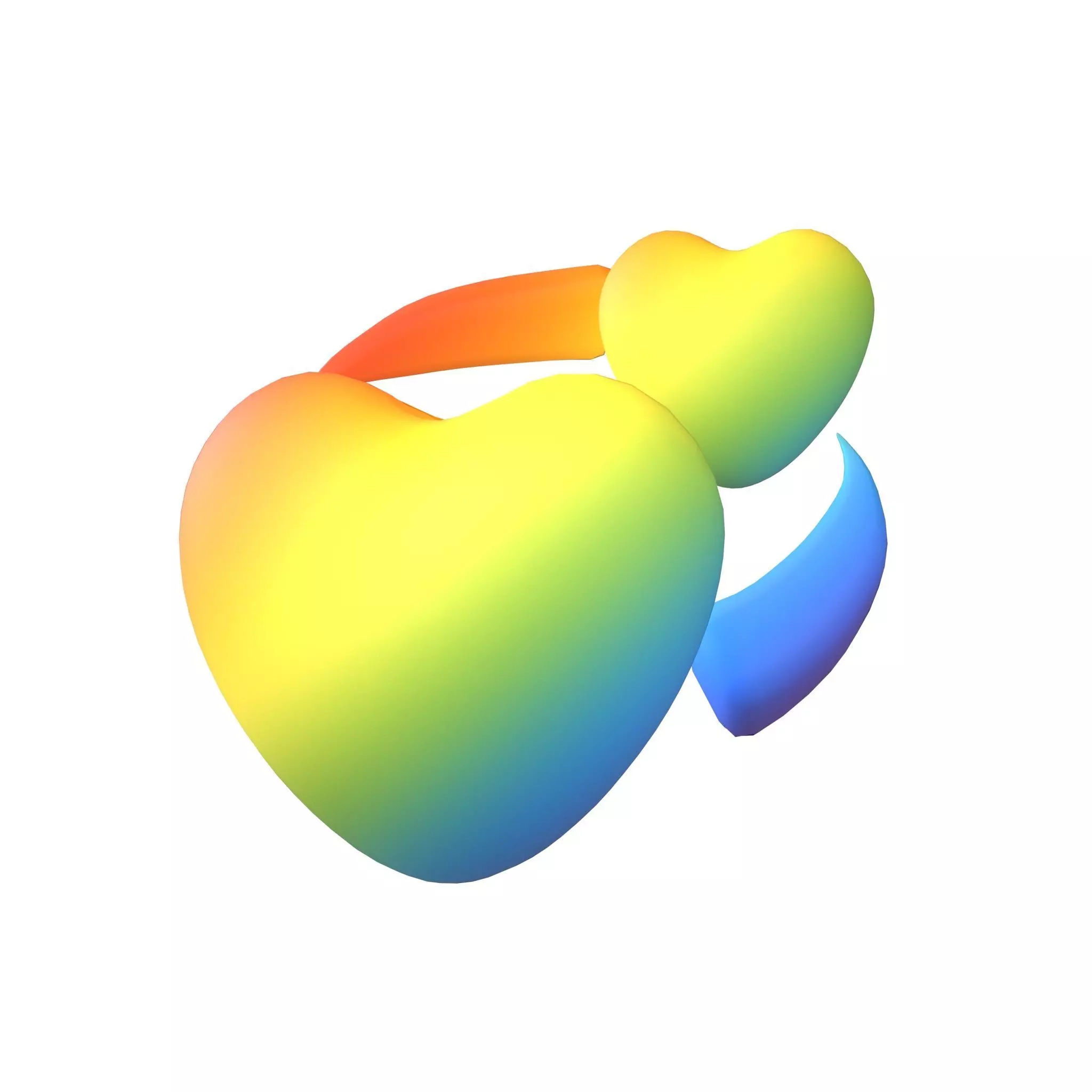 Revolving Hearts v1 015 Low-poly 3D model_0