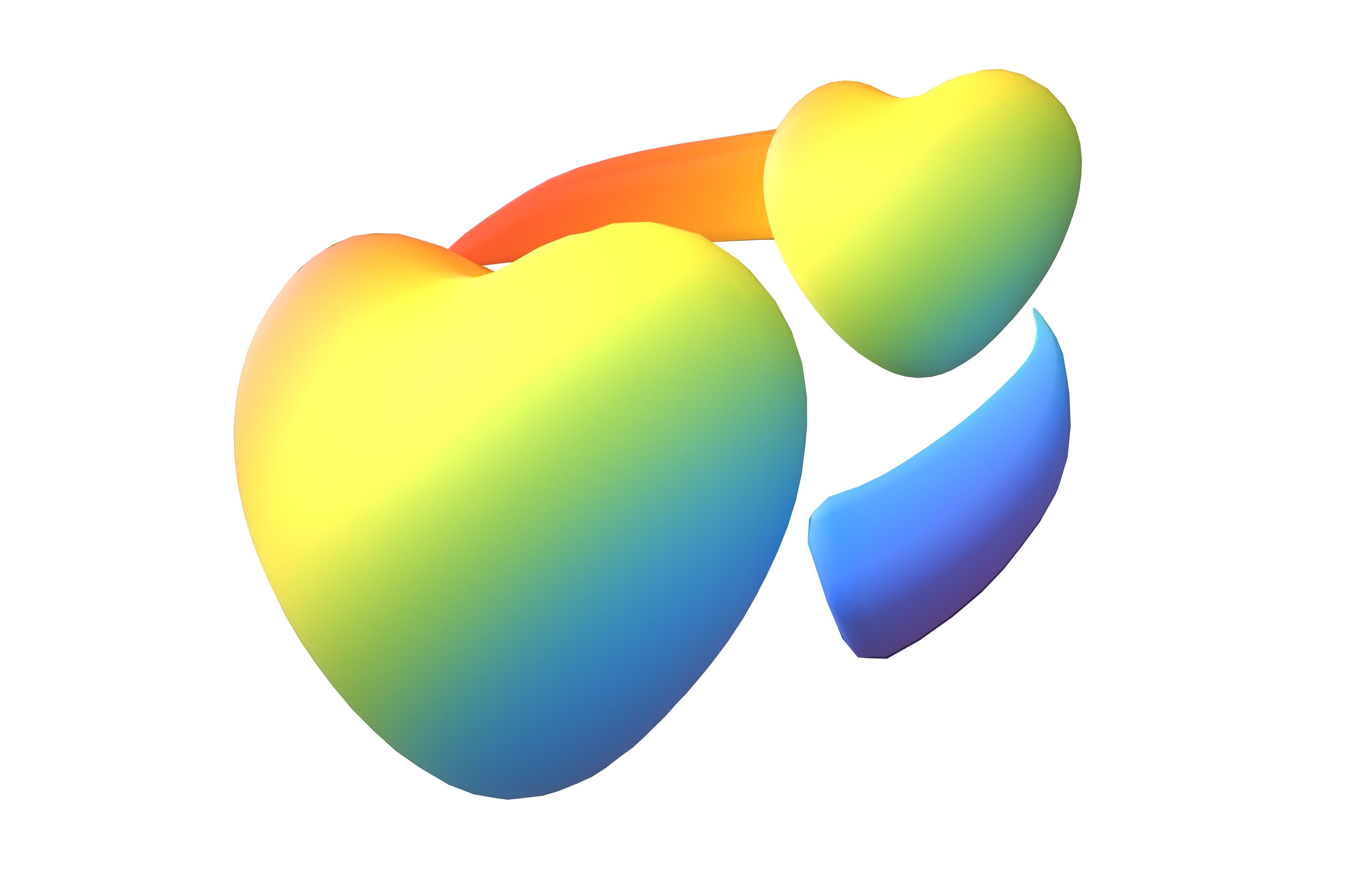 Revolving Hearts v1 015 Low-poly 3D model_2