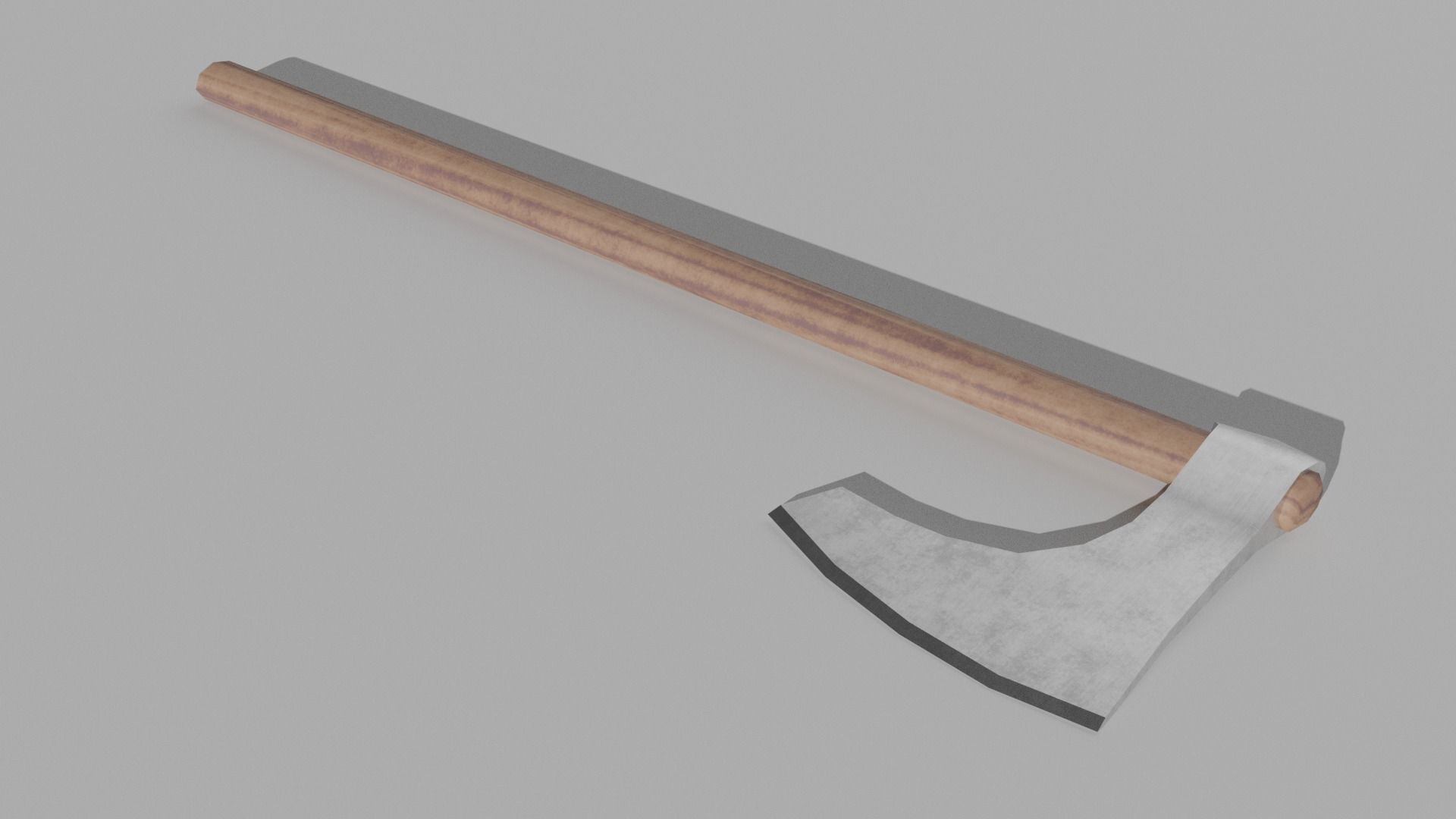 Bearded Axe Low-poly 3D model_5