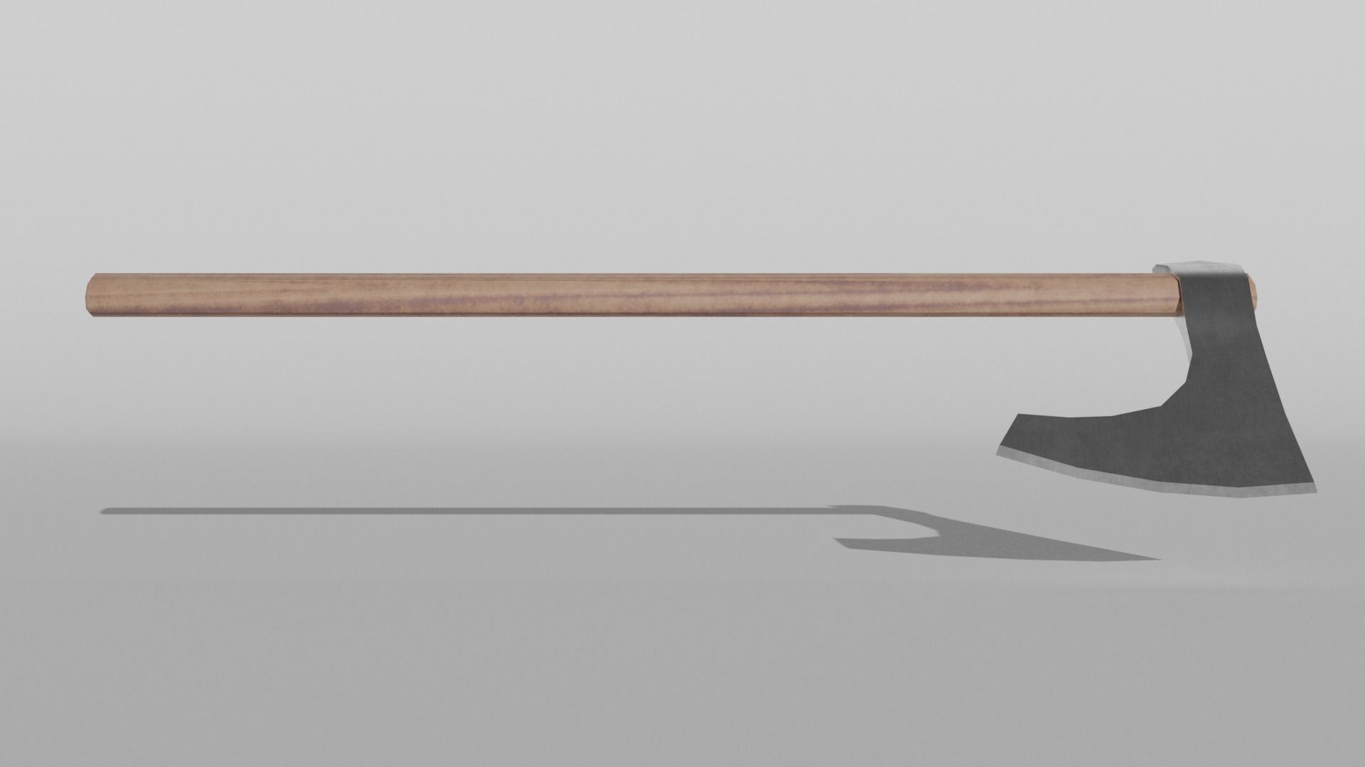 Bearded Axe Low-poly 3D model_2