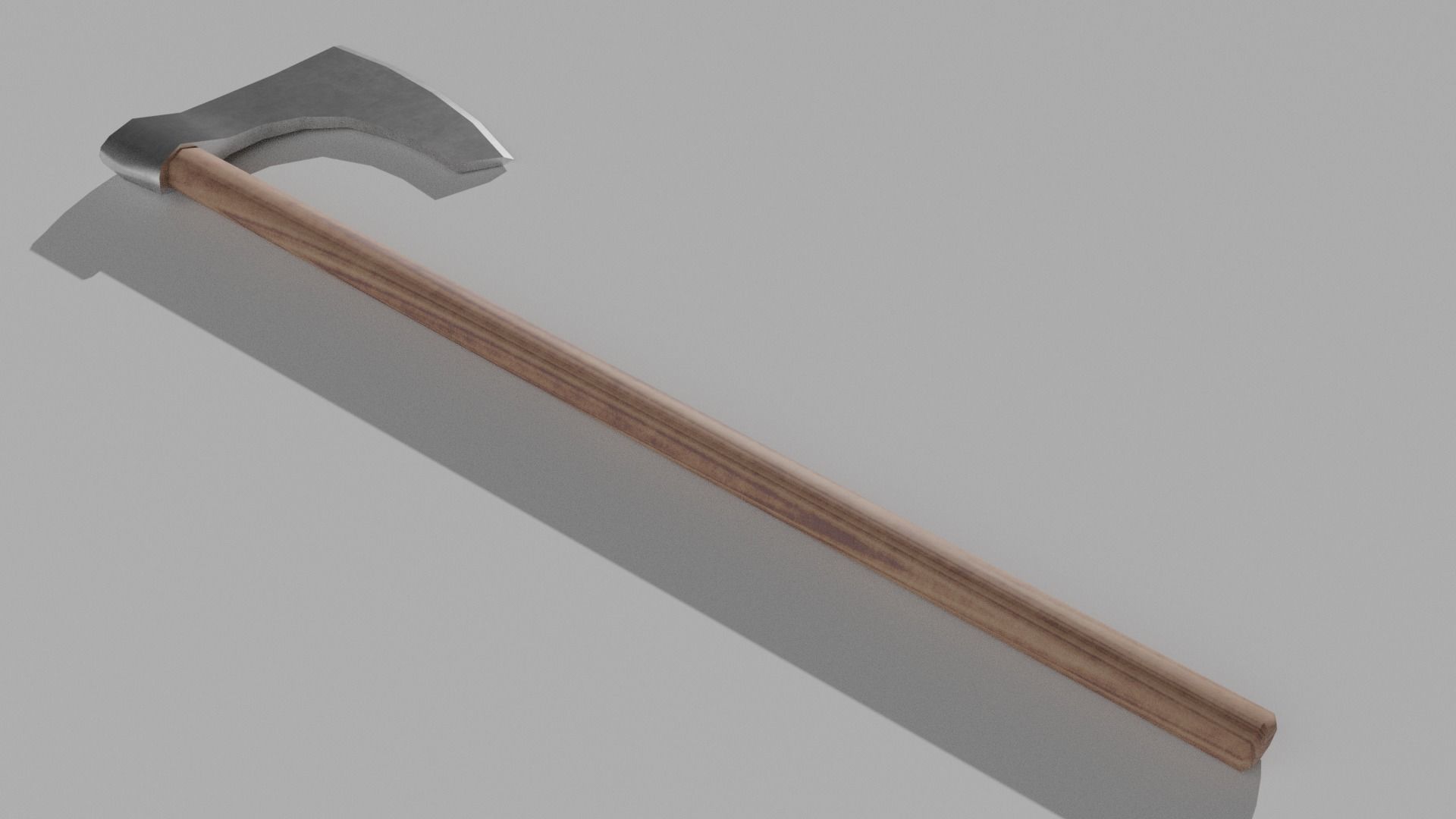 Bearded Axe Low-poly 3D model_7