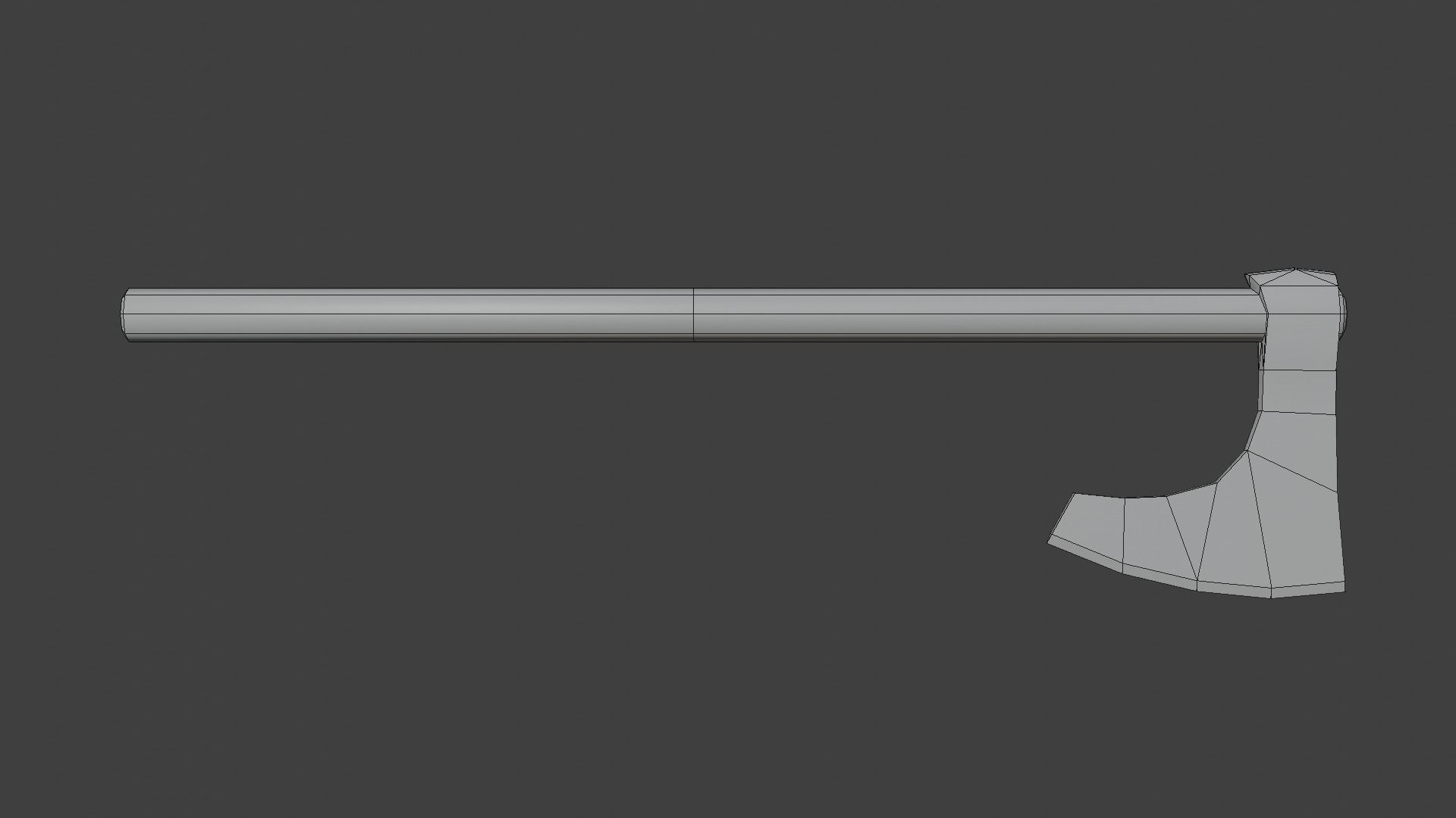 Bearded Axe Low-poly 3D model_8