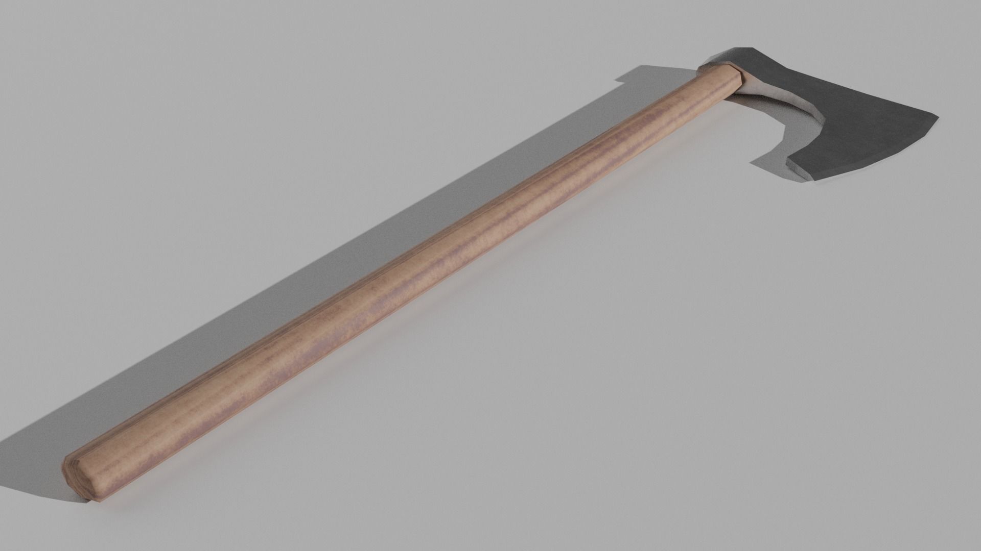 Bearded Axe Low-poly 3D model_4