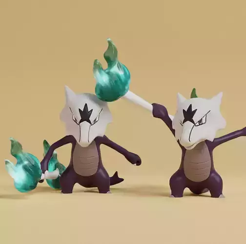 Pokemon - Alolan Marowak with 2 poses