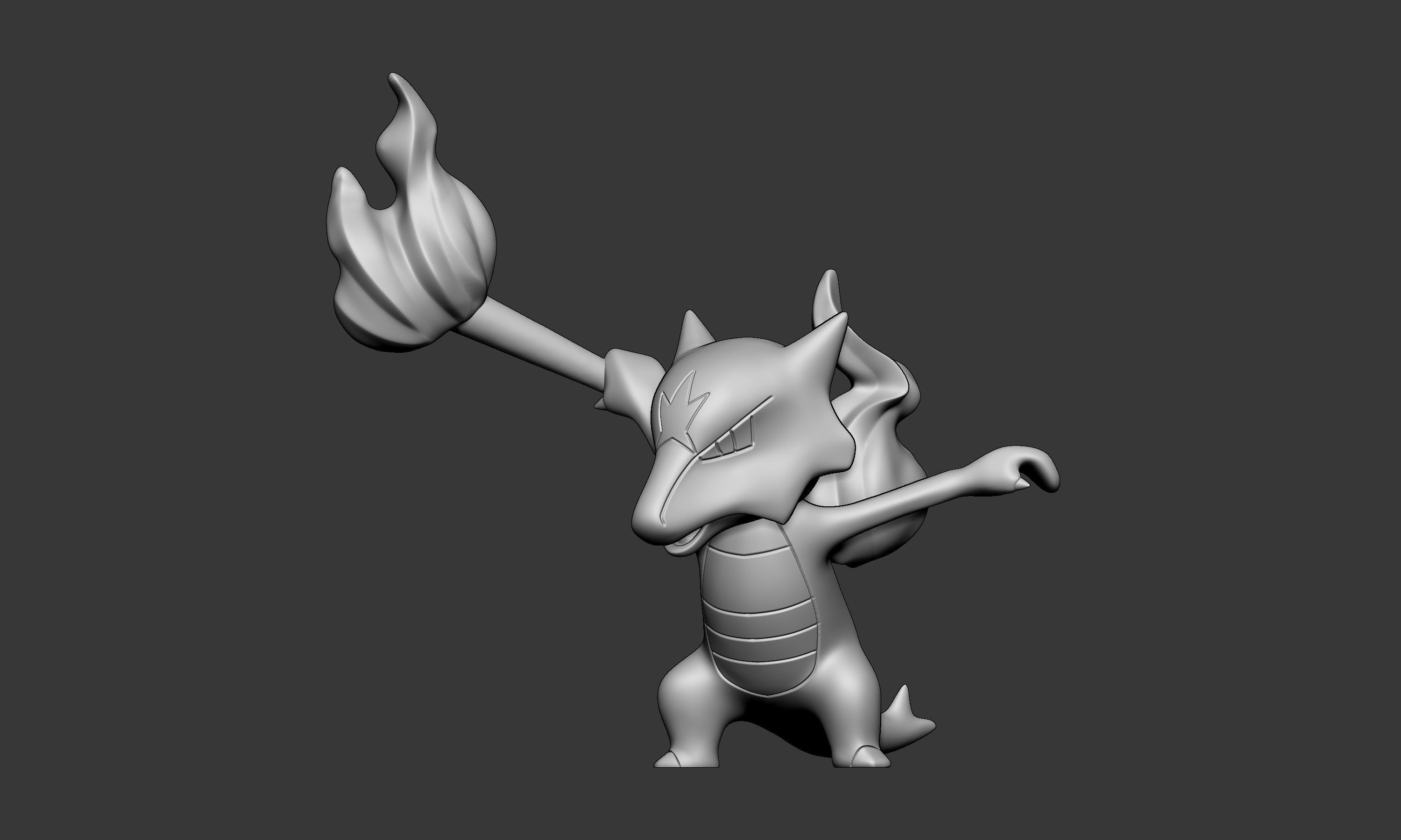 Pokemon - Alolan Marowak with 2 poses 3D print model_7