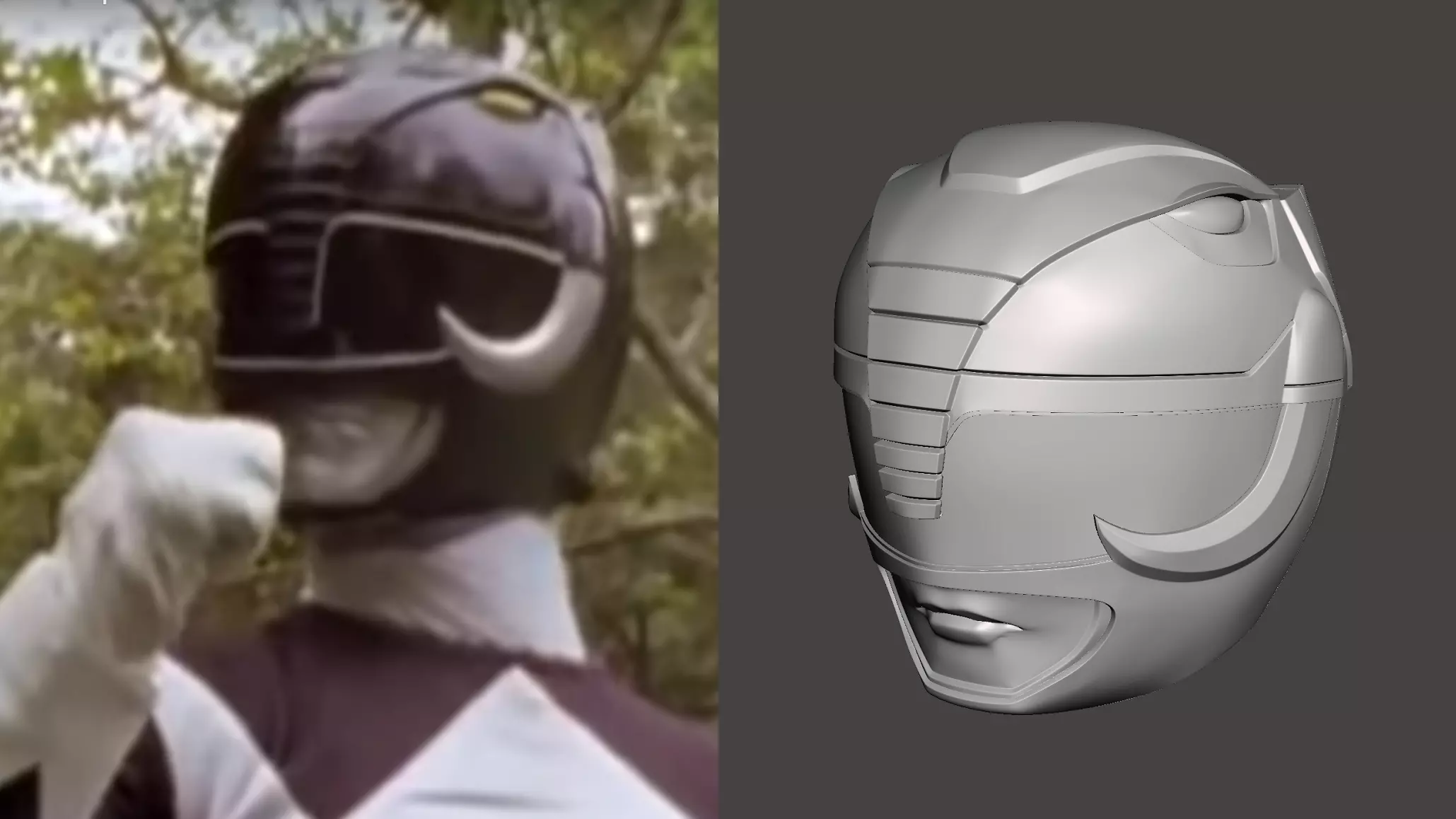 Black Power Ranger Helmet 3D 3D print model_0
