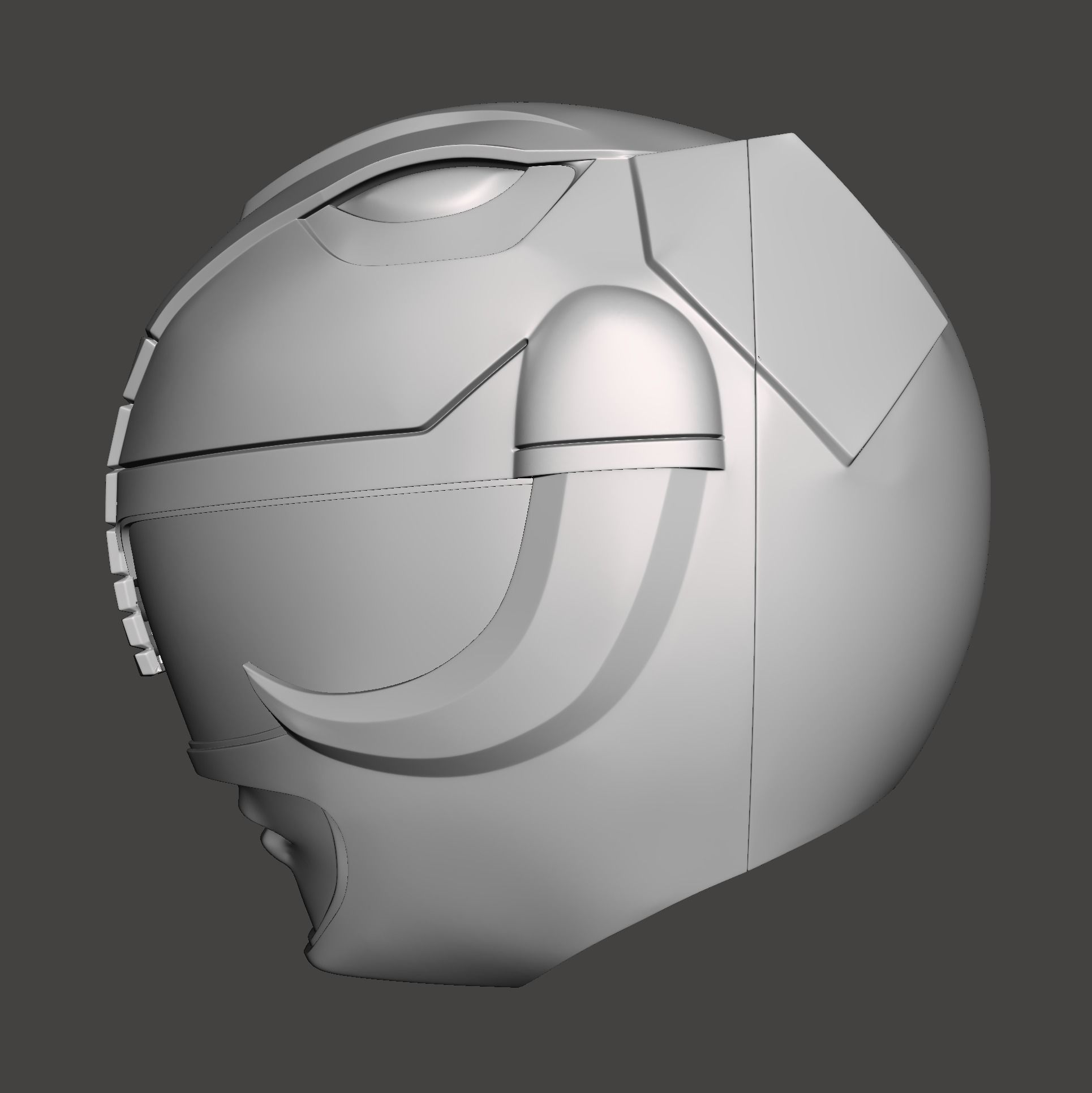 Black Power Ranger Helmet 3D 3D print model_2