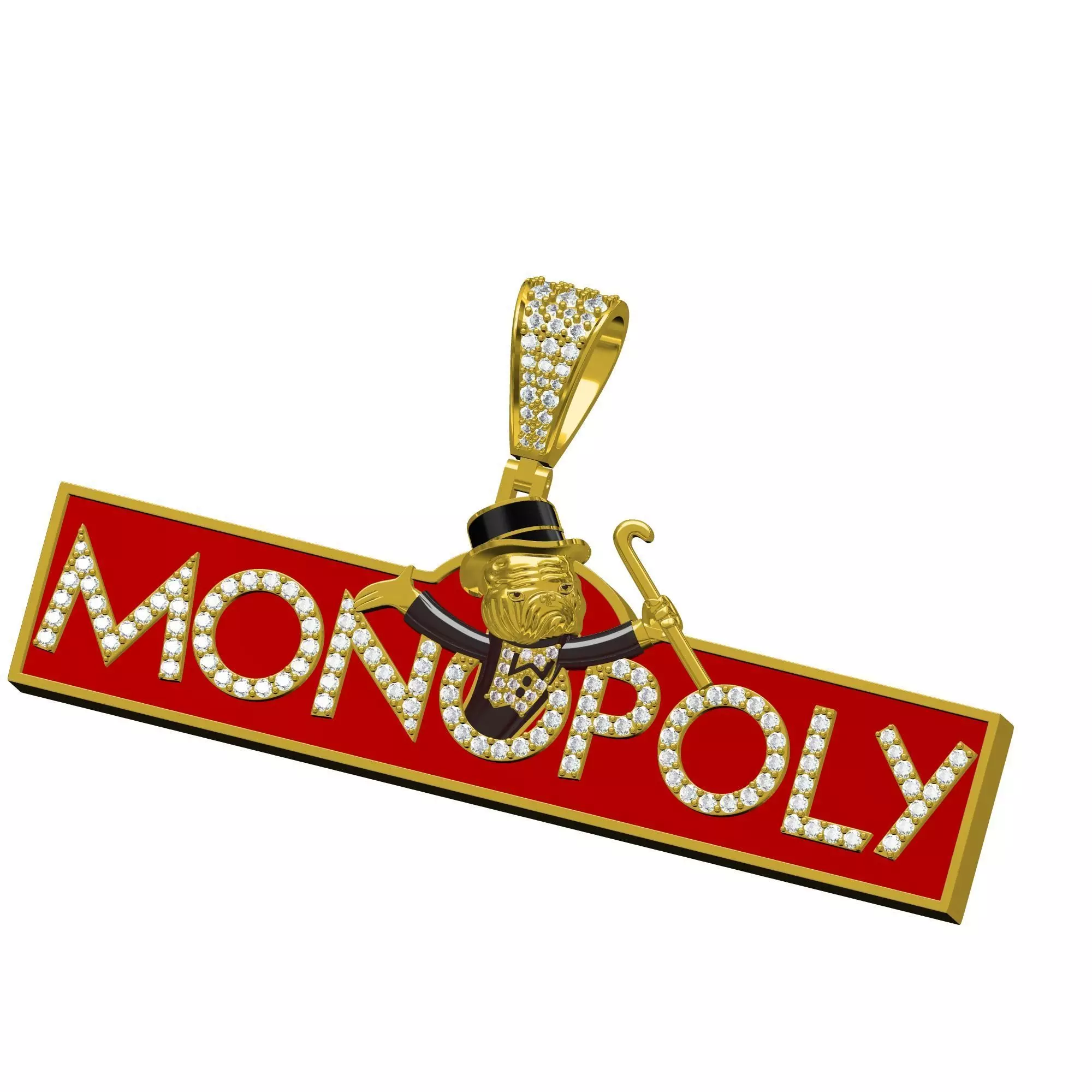 MONOPOLY MAN PENDANT 02 3D print model_0