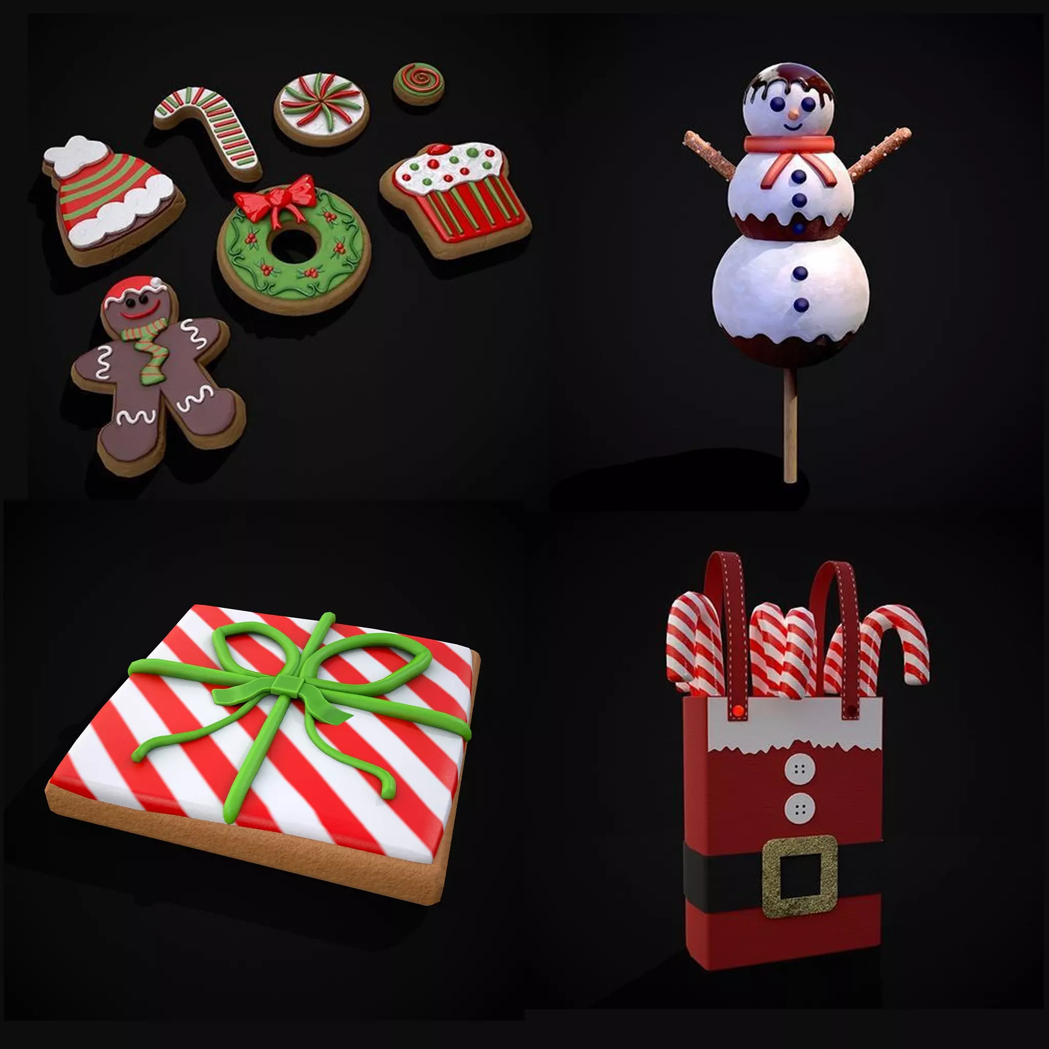 Christmas Prop Mix Twelve  3D Model Collection_0