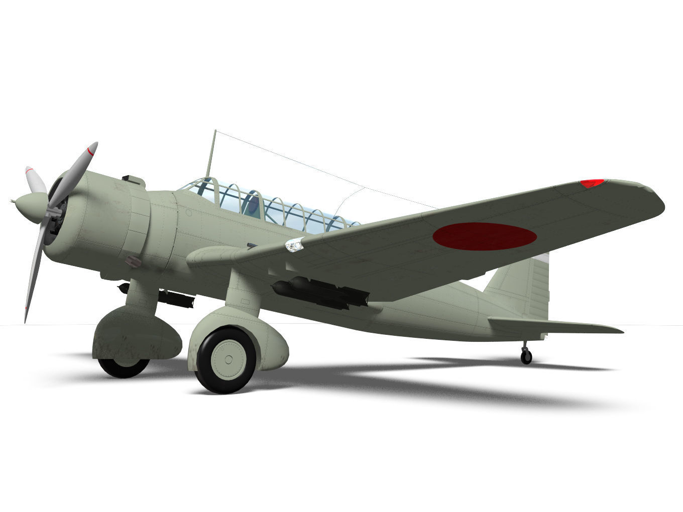 Ki30 Type 97 Light Bomber Ann 3D model_4