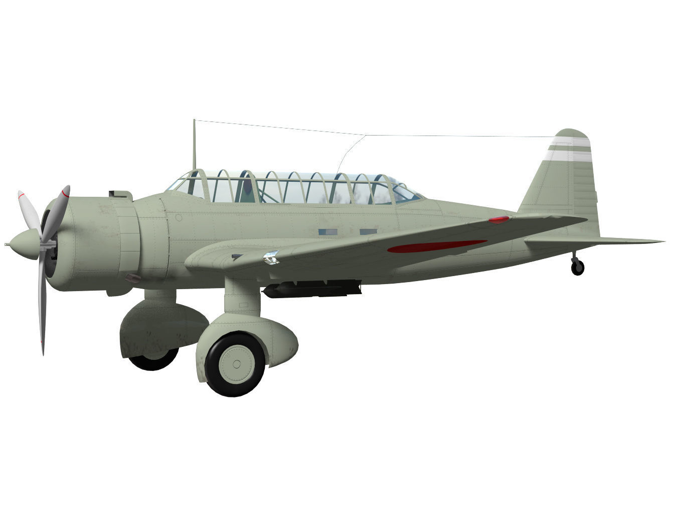 Ki30 Type 97 Light Bomber Ann 3D model_2