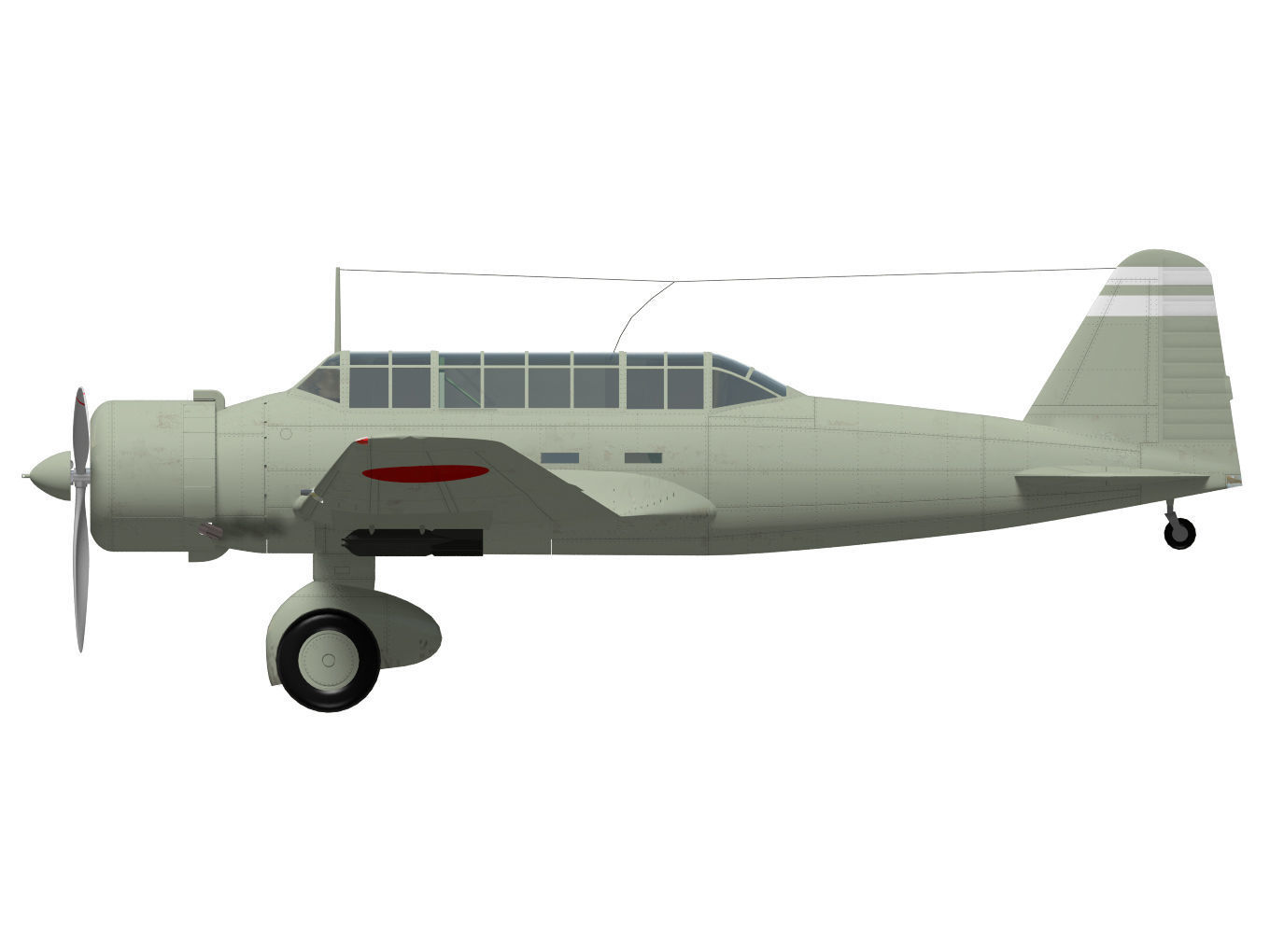 Ki30 Type 97 Light Bomber Ann 3D model_6