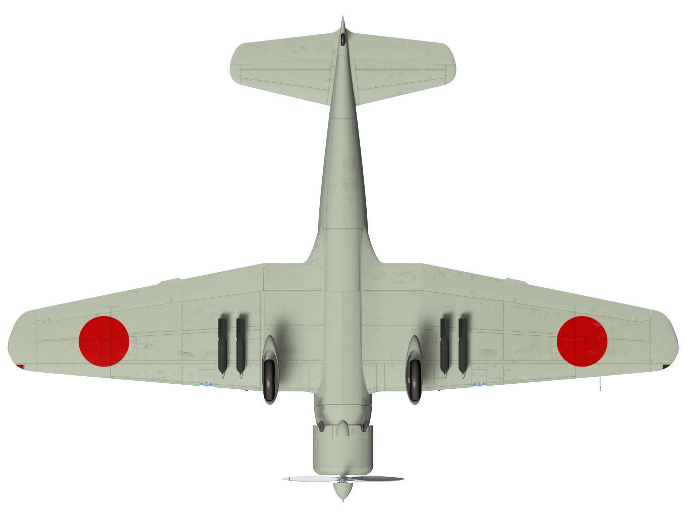 Ki30 Type 97 Light Bomber Ann 3D model_9