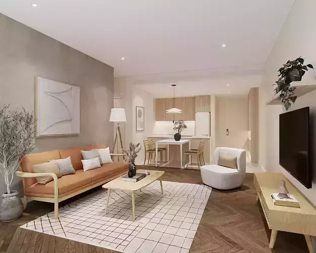 Interior design apartment 1-wabisabi