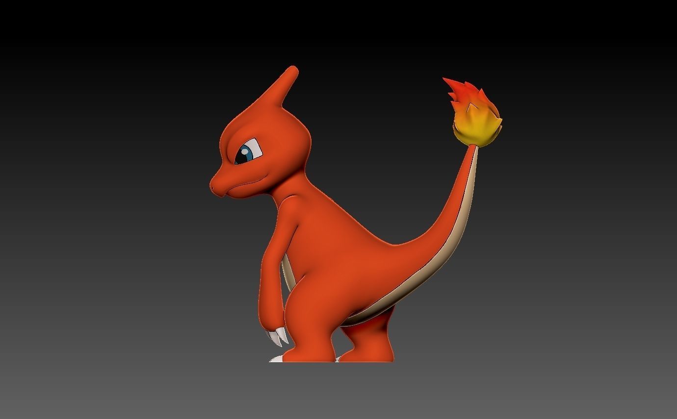 Pokemon charmeleon 3D print model_8